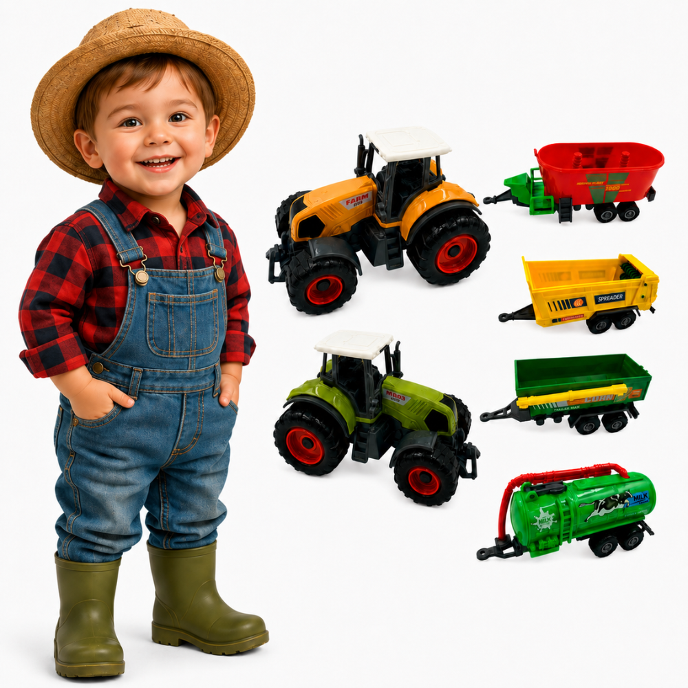 Woopie Mini Farmer Комплект трактори с ремаркета