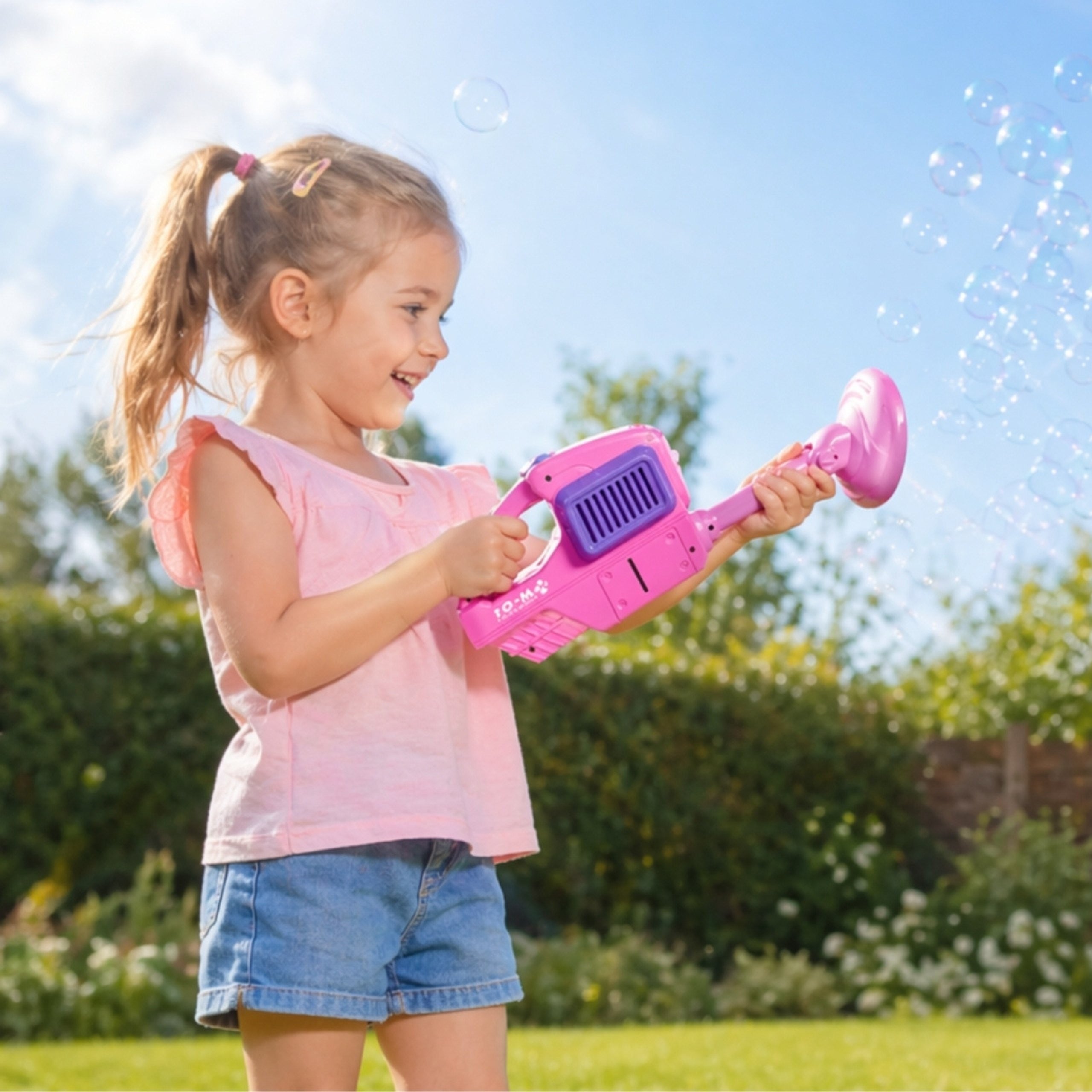Woopie Ръчна косачка Bubble Machine Pink