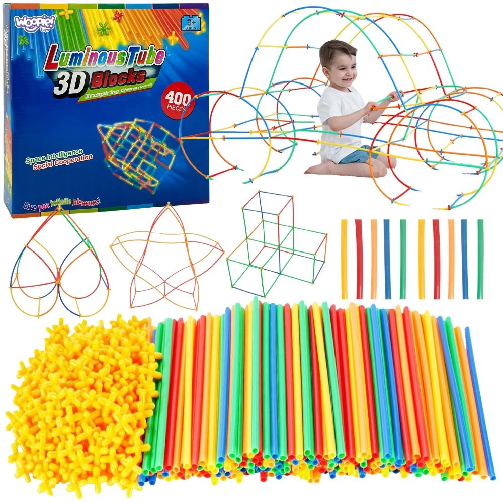 Woopie stavebné bloky svietiace slamky 400 ks.