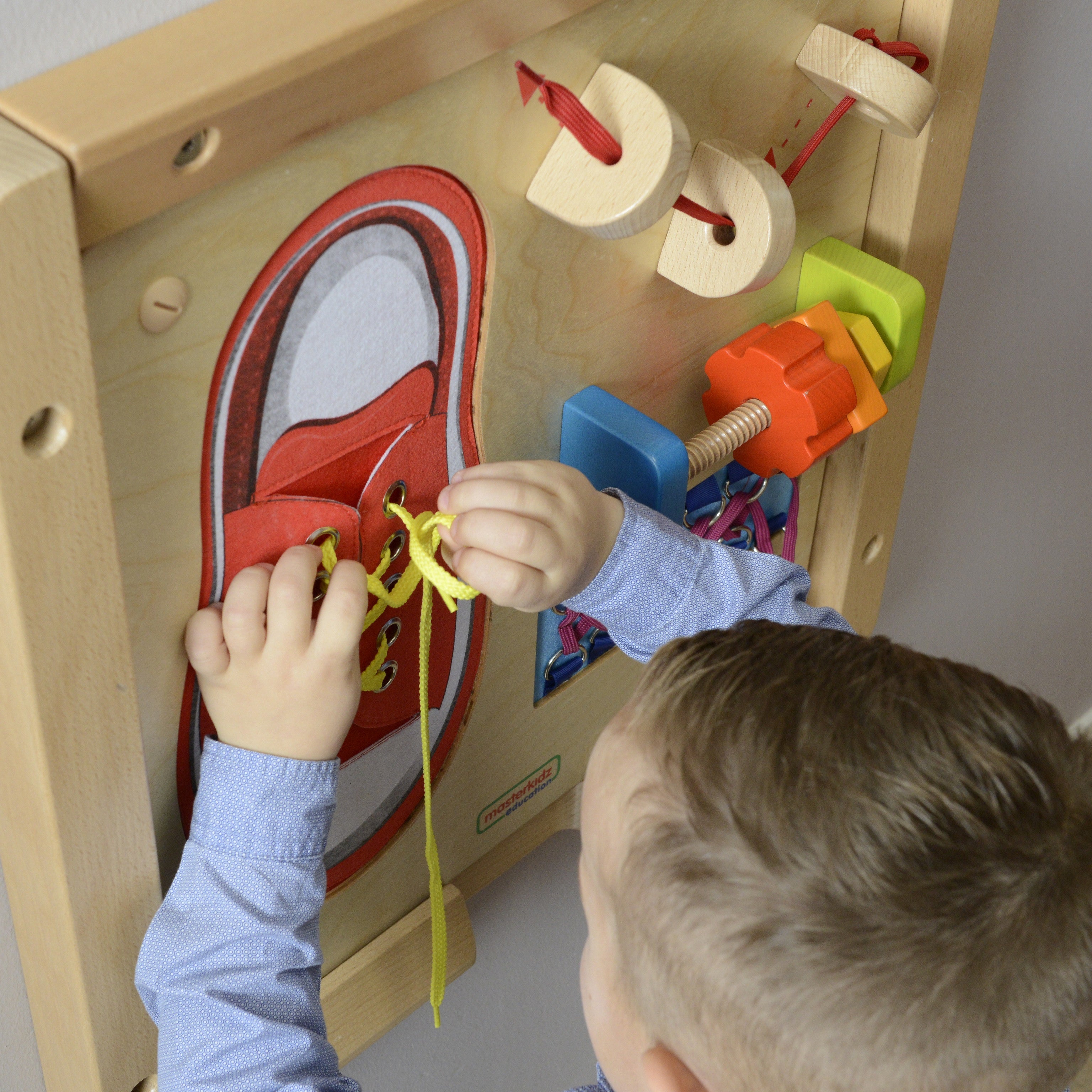 Masterkidz Образователна дъска - Монтесори връзки за ръчна сръчност