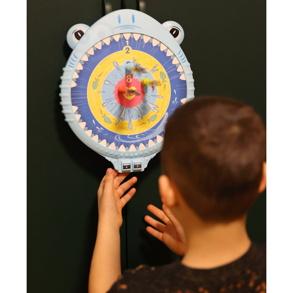 Woopie Magnetic Dart Game Bezpečná šipková deska Happy Shark