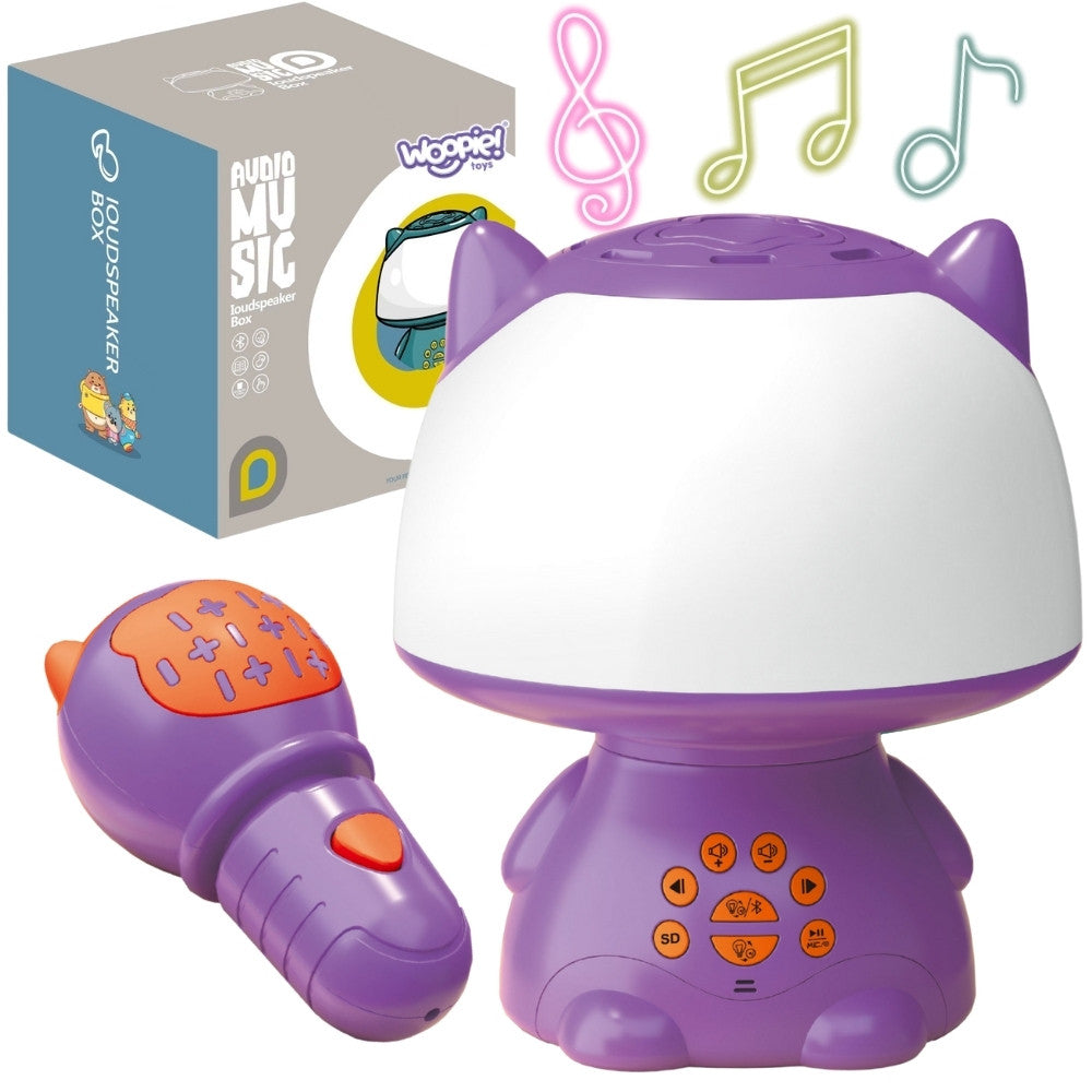 Woopie Multifunctional Rgb Lamp Bluetooth Speaker Karaoke Voice Modulator Sd Card Aux Purple