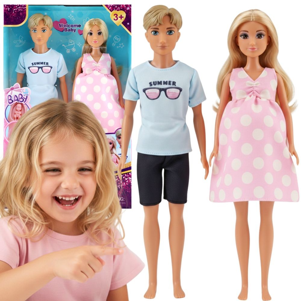 Woopie Royal Lily Family Pregnant Dad Baby Doll Set