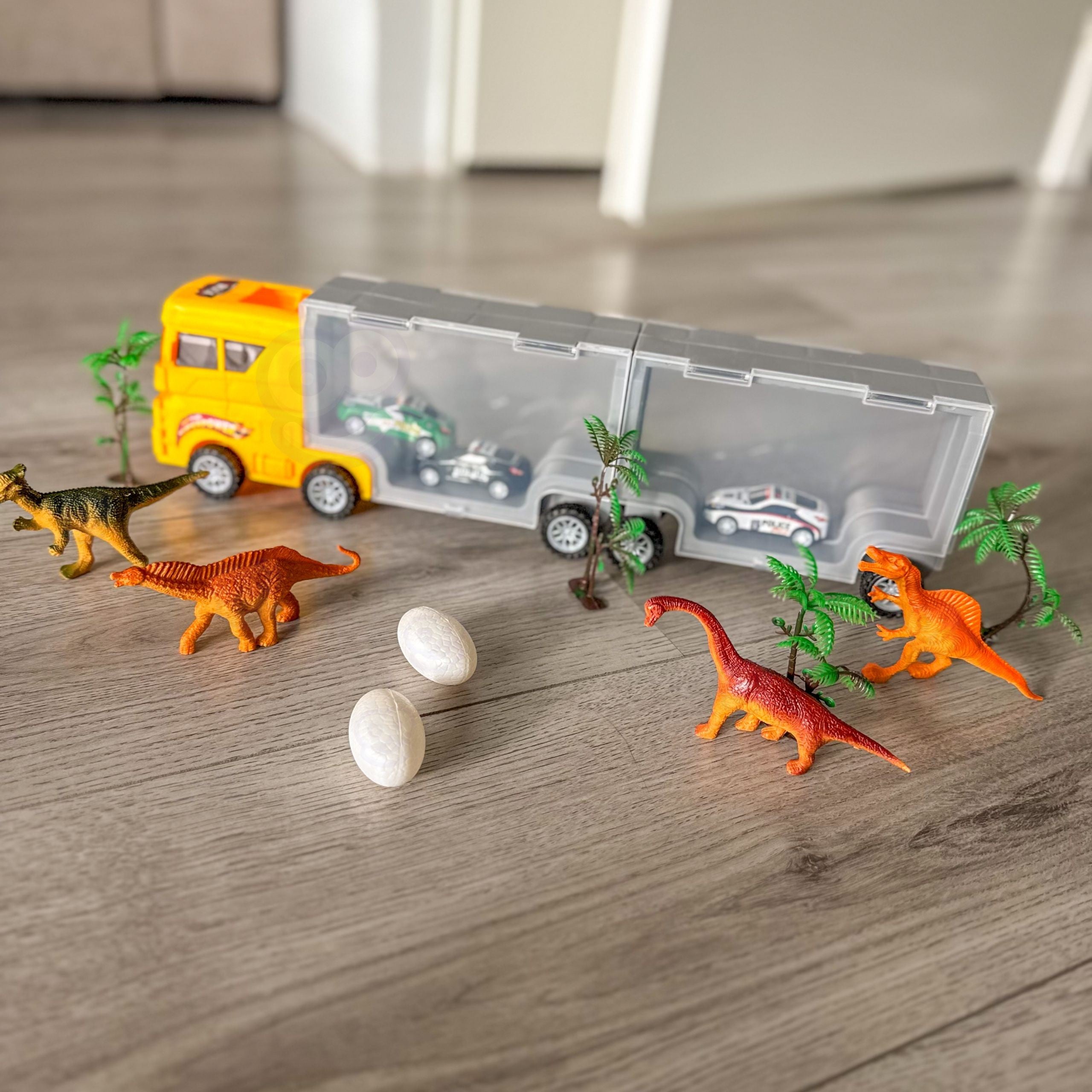 Woopie Truck Transporter 2в1 комплект динозаври + модел
