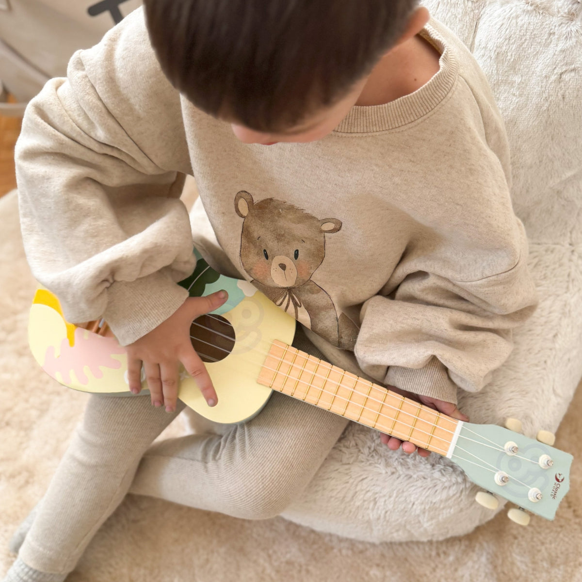 Ukulele din lemn Clasic World Pentru Copii Albastru