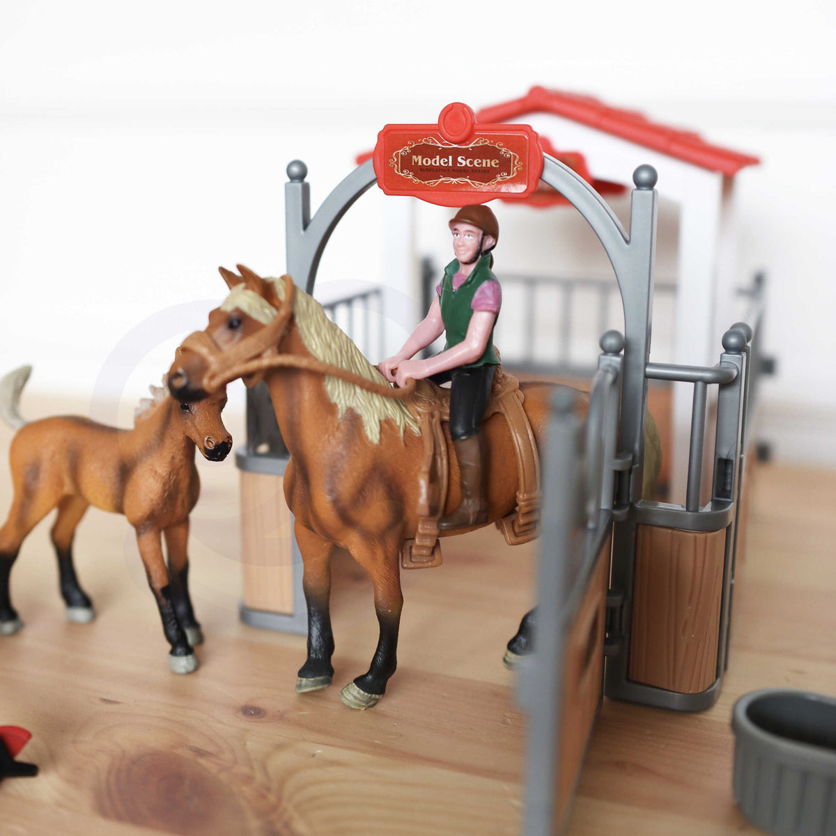 Woopie Set Stables Horse Pen Figures 18 Pcs.
