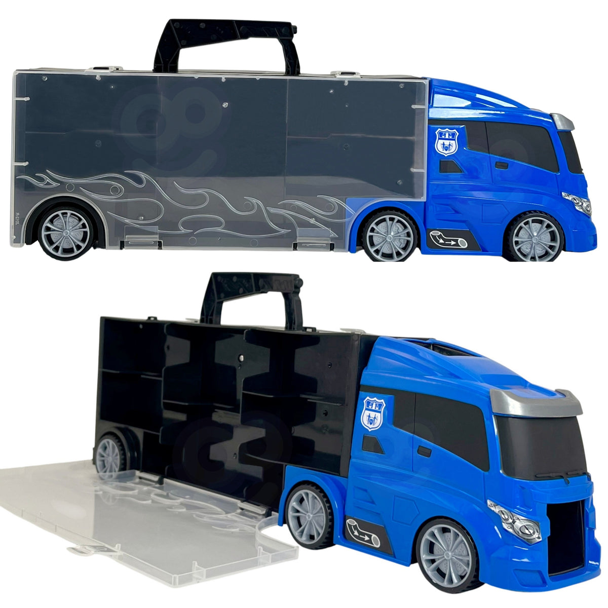 Woopie Truck Transporter Set 3in1 Blaue Polizei