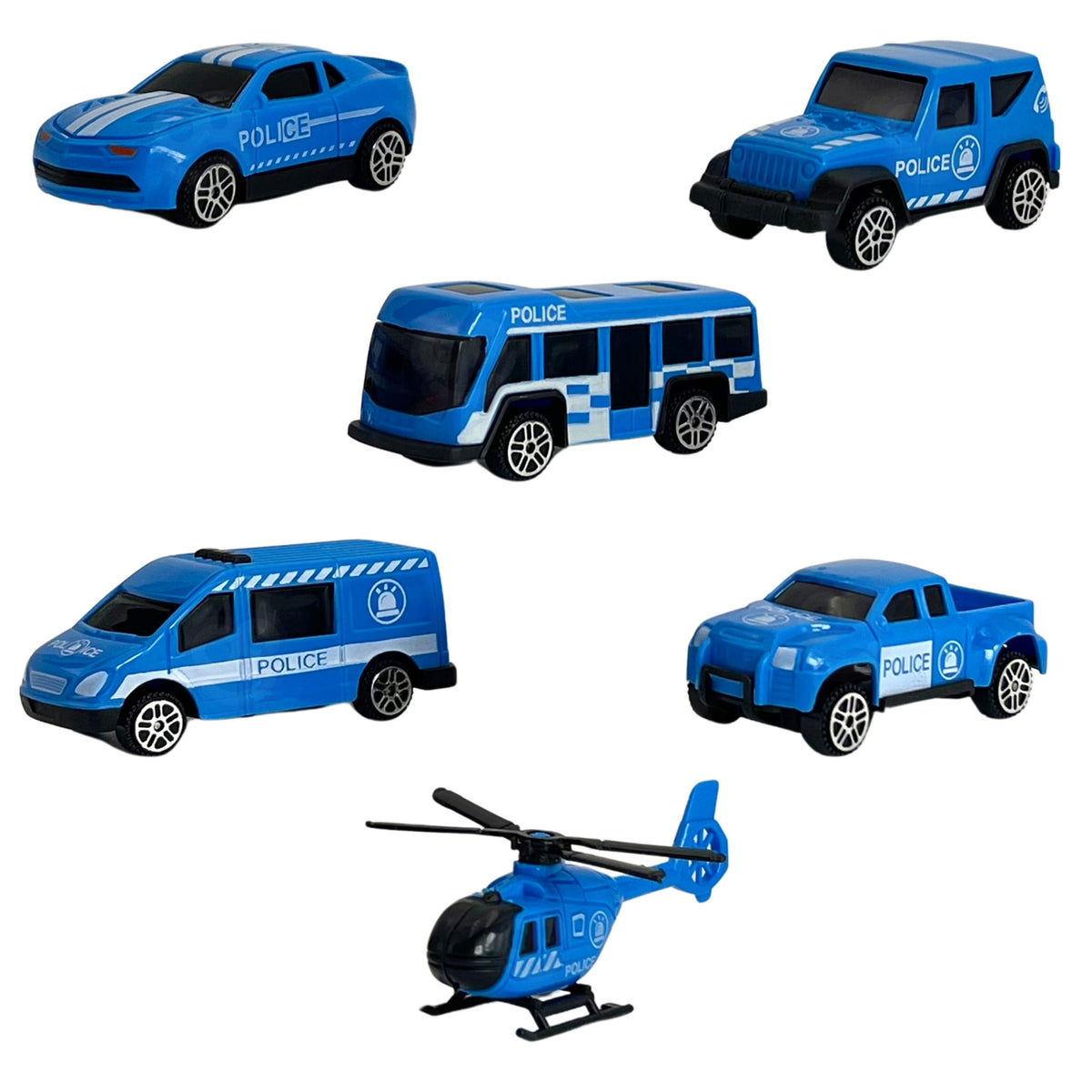 Woopie Truck Transporter Set 3in1 Blaue Polizei