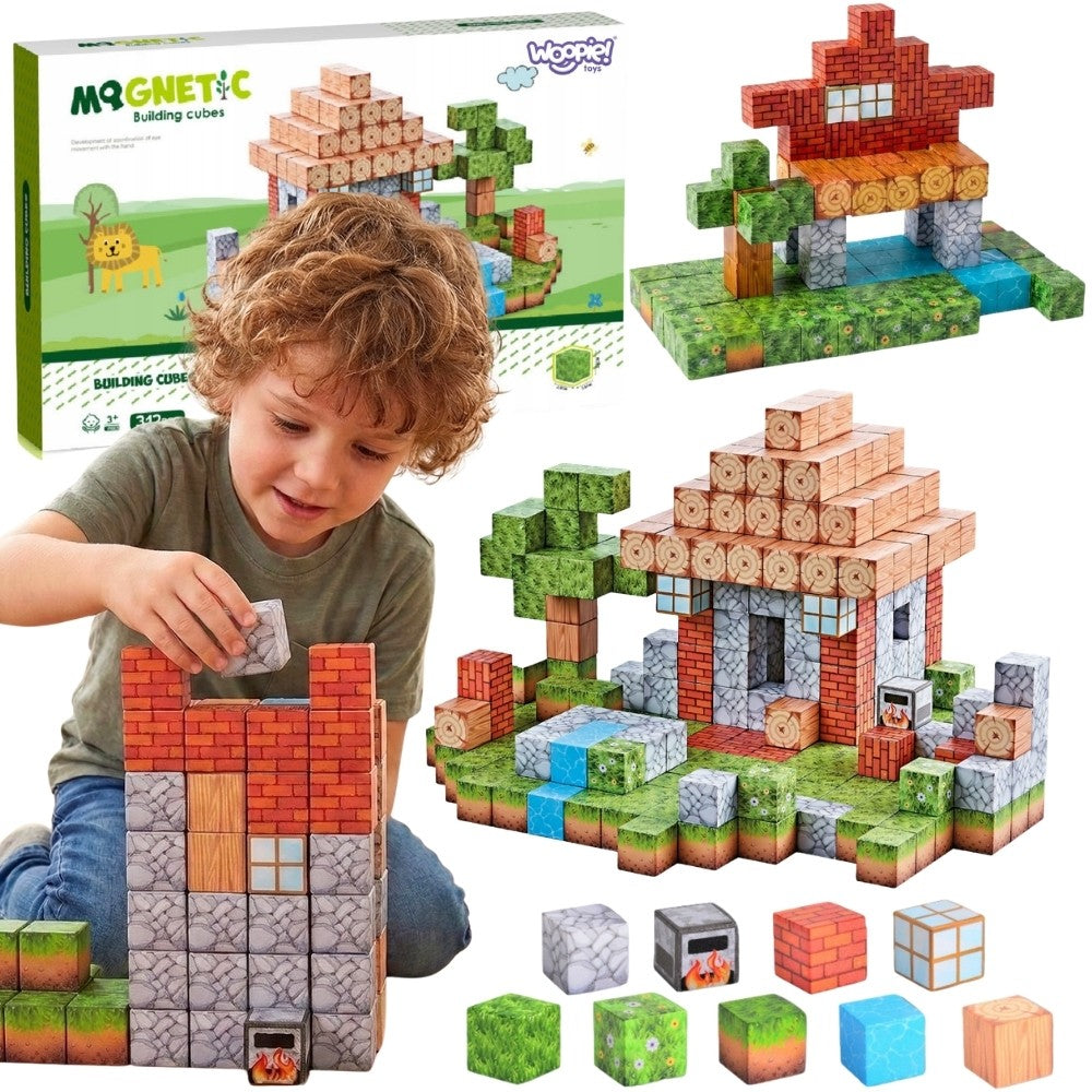 Woopie Магнитни строителни блокове World Of Blocks 108 бр.
