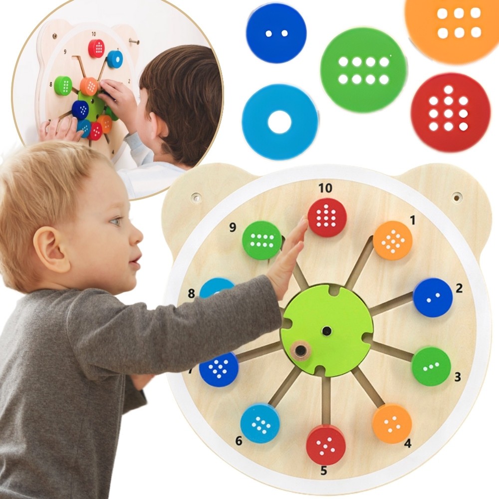 Placă din lemn Viga cu numere de meci certificat Fsc Montessori