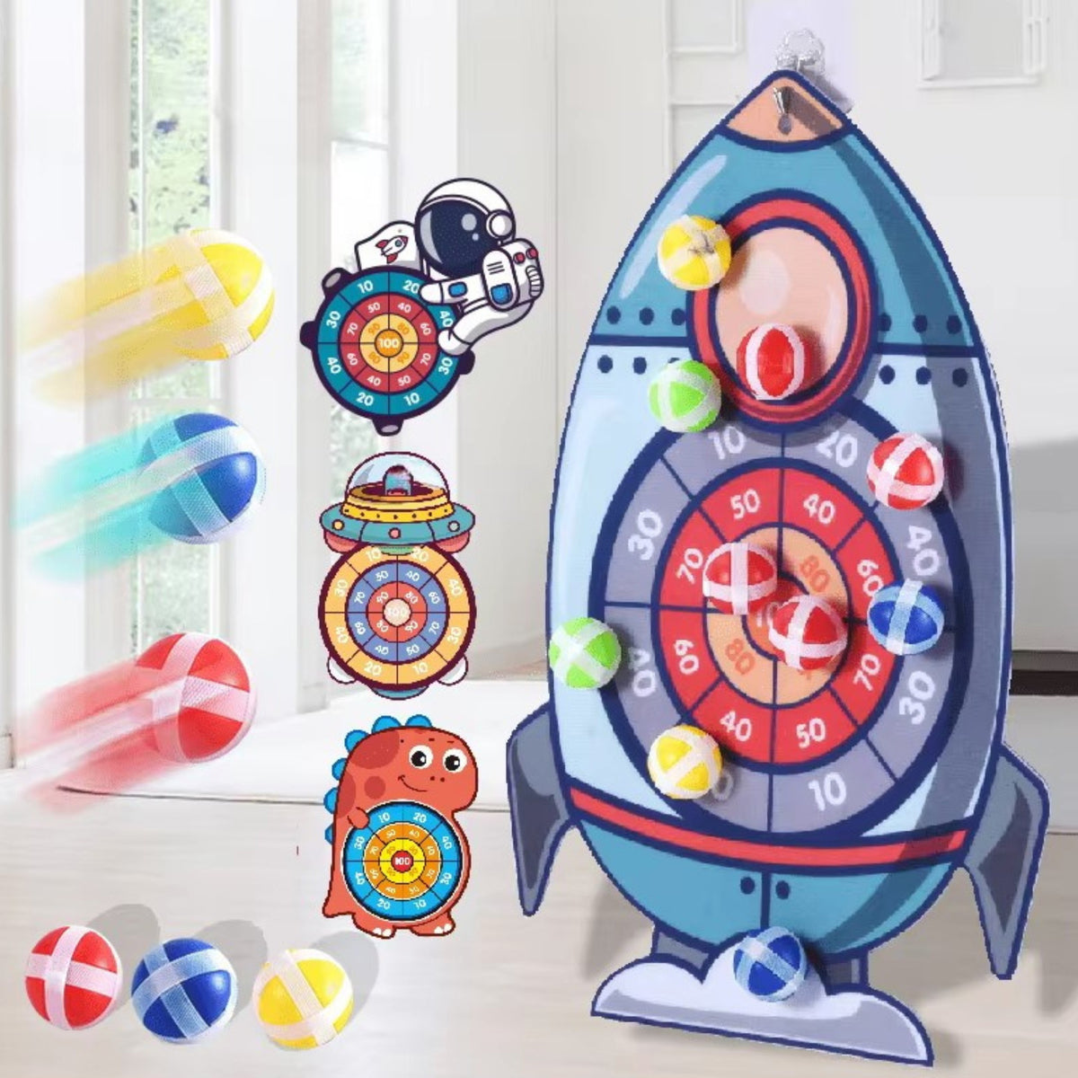 Woopie Velcro Dartboard Rocket Arcade Game