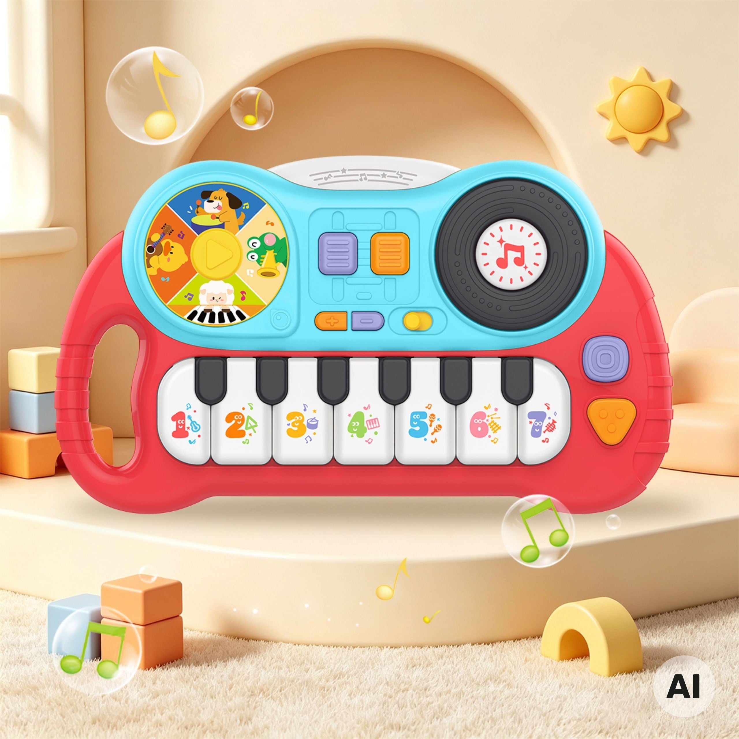 Woopie Interactive Piano For Kids Organ Educational Sounds