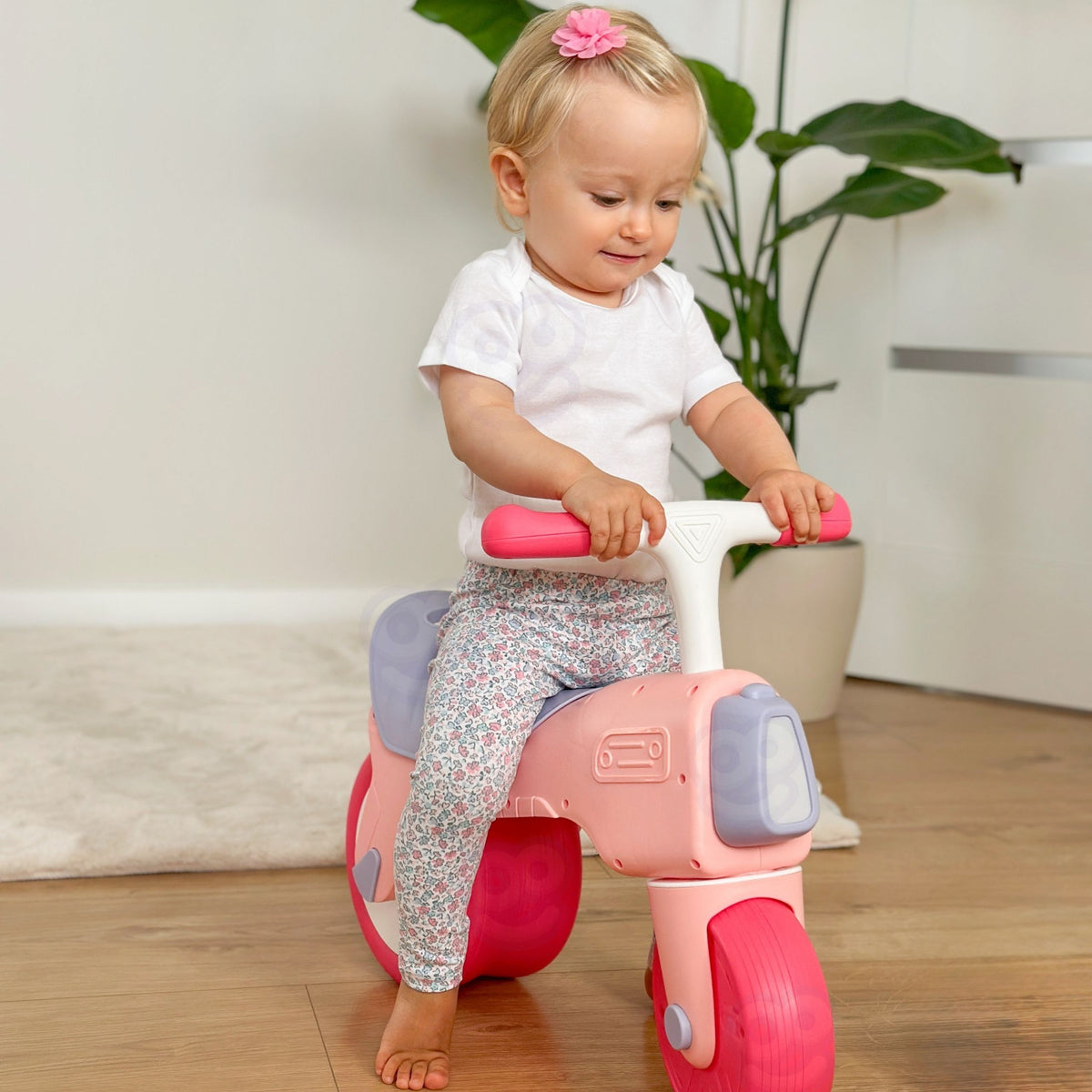 Woopie Balance Bike Ride-on Sound 18m+ rózsaszín