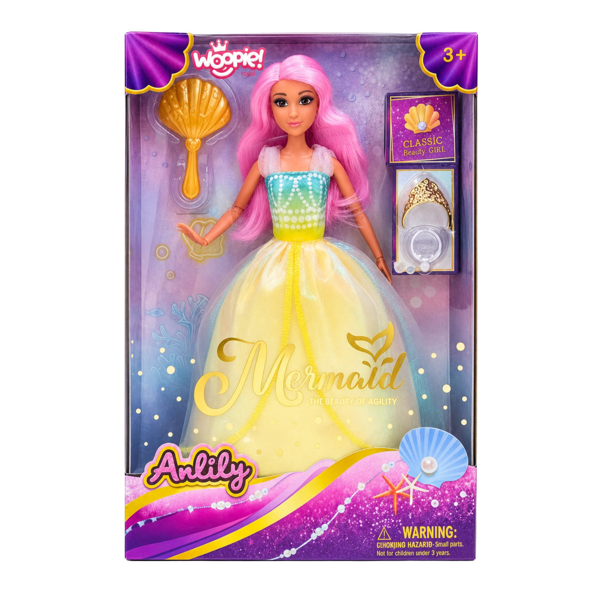 Boneca Woopie Royal Lili Princesa do Oceano de Conto de Fadas