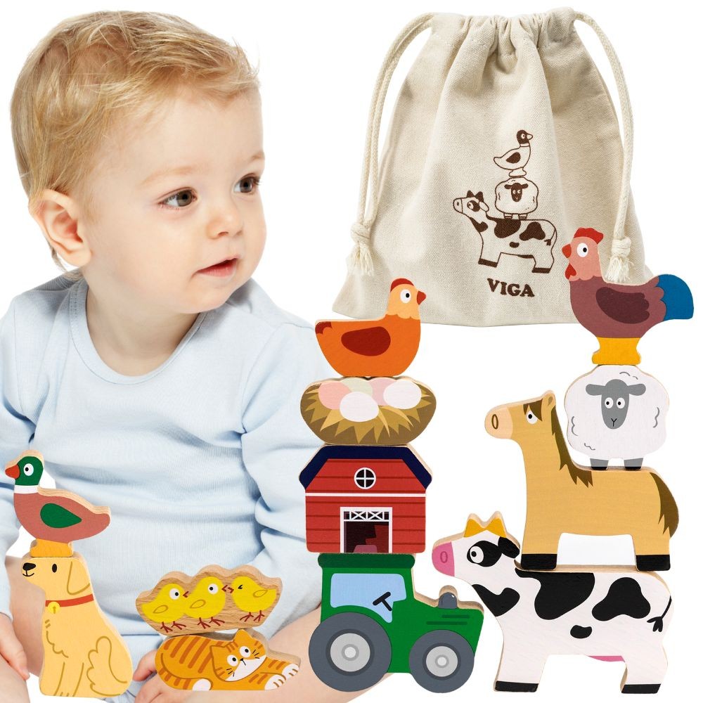 Viga Stack Puzzle Farma Zvířata
