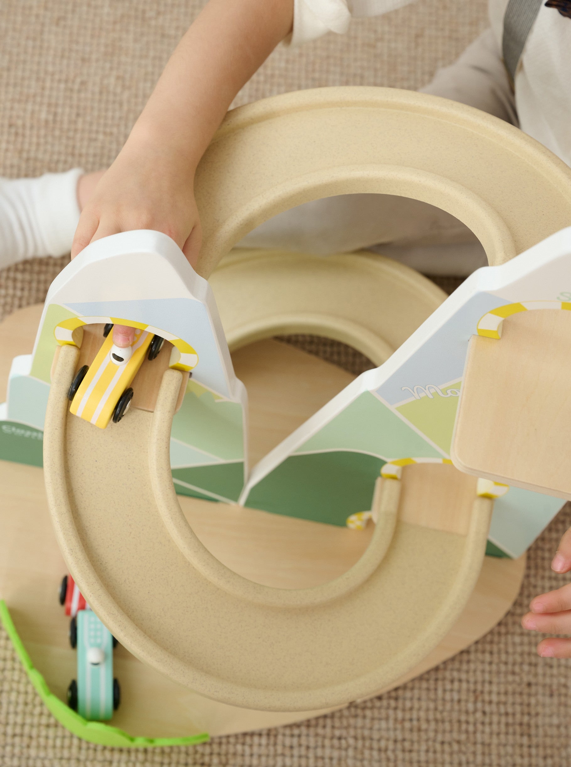 Classic World Wooden Car Track Mountain Race