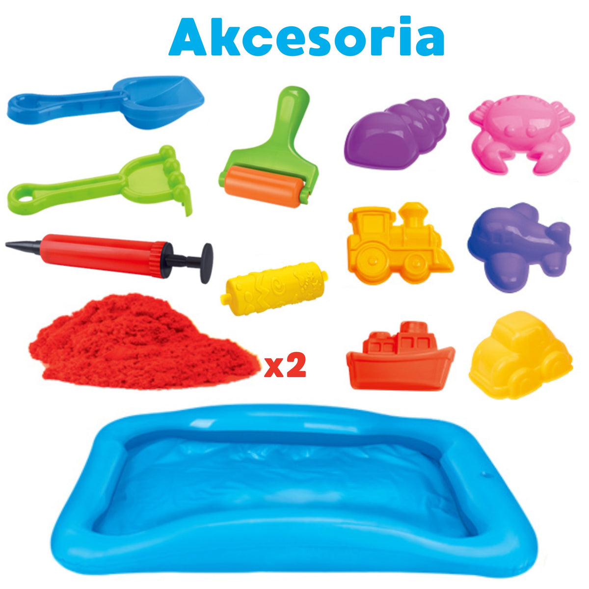 Zestaw Woopie Kinetic Sand Magic Pool Formy Akcesoria 3+