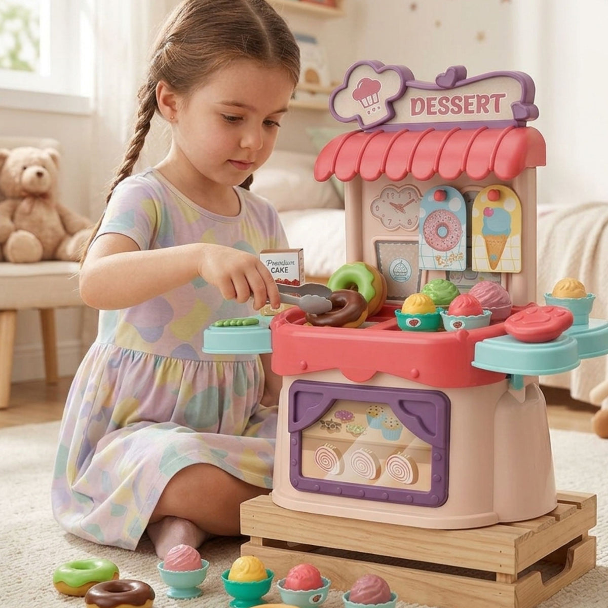 Woopie Ice Cream Parlor Cukrářský kufr Batoh Zmrzlinářství Sada 3v1 25 ks.