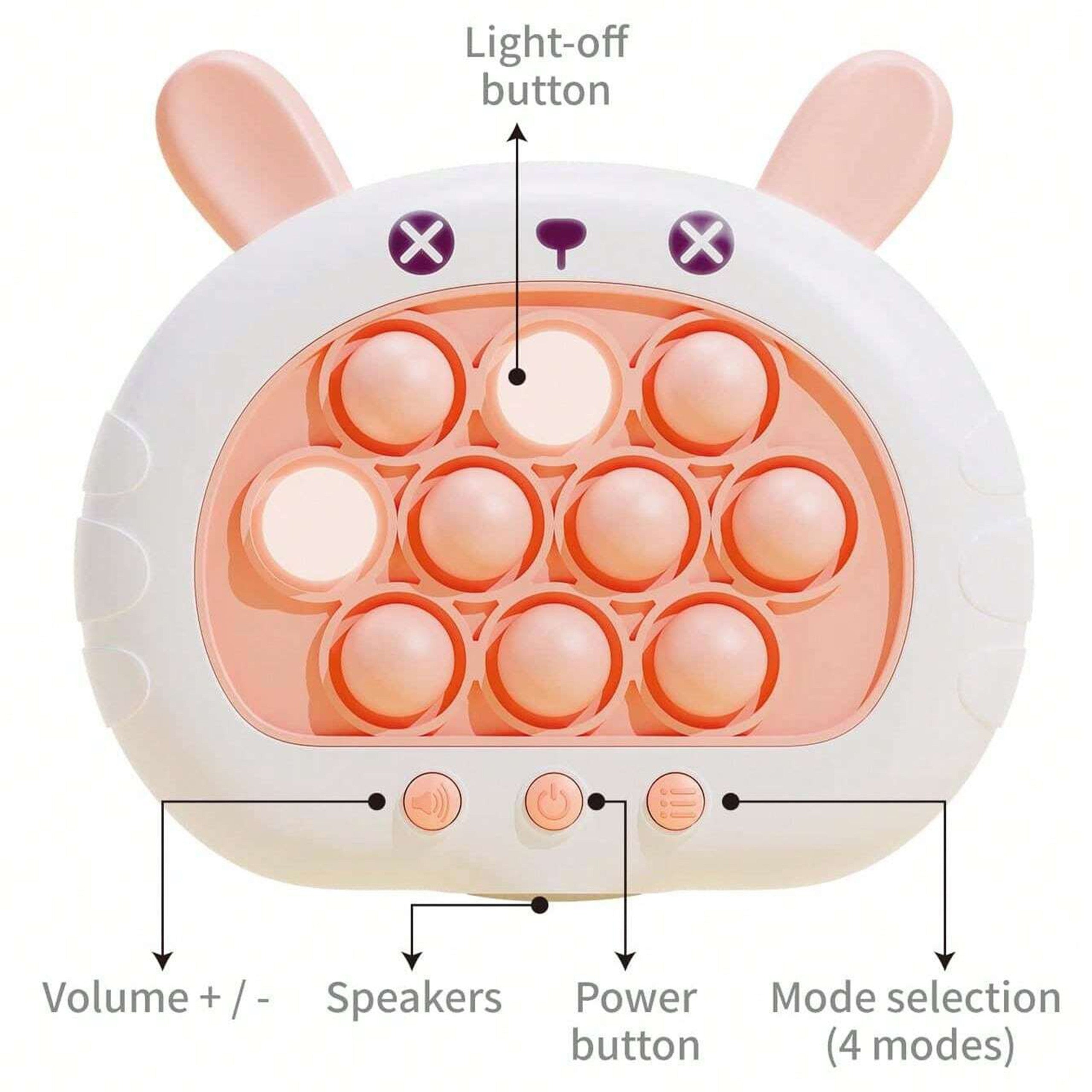 Woopie Pop It Elektrická antistresová arkádová hra Bunny