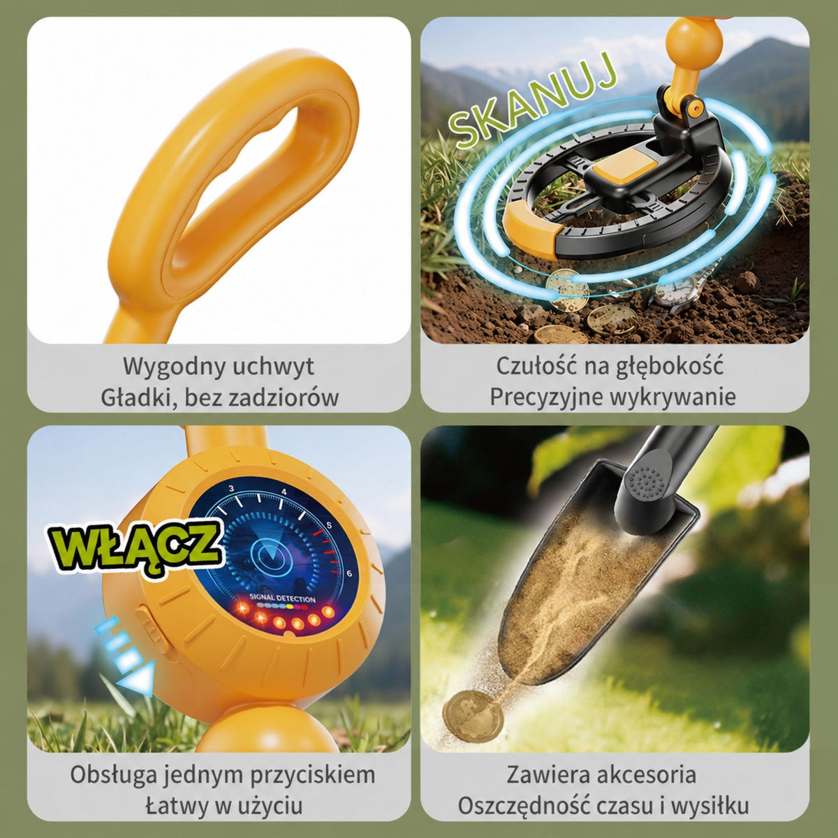 Woopie Металотърсач за деца Сонда Лопата Съкровище