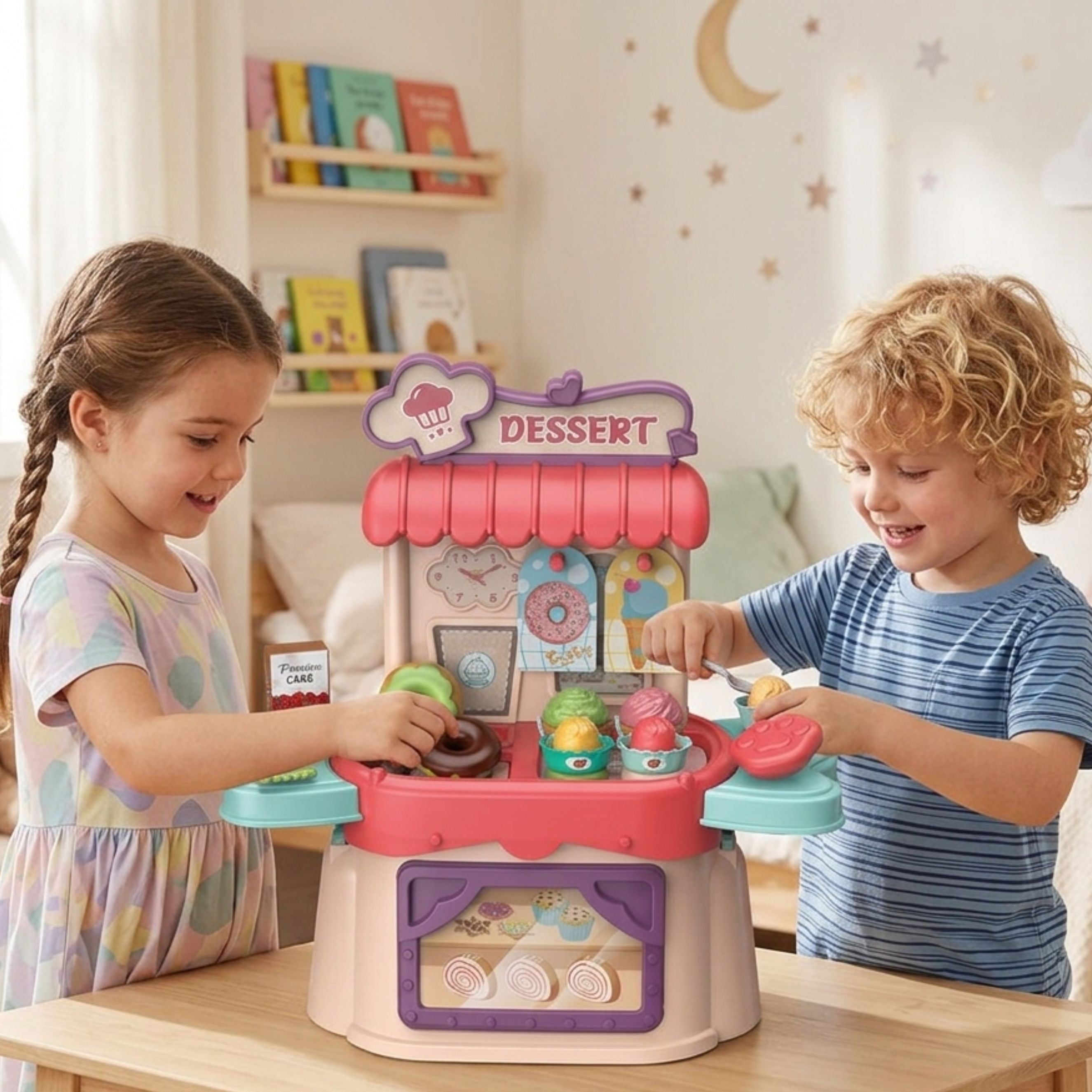 Woopie Ice Cream Parlor Сладкарски куфар Раница Ice Cream Shop 3in1 Set 25 бр.