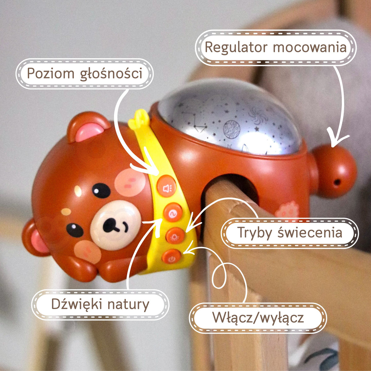 Woopie Baby Star Projector Night Light For Children Teddy Bear