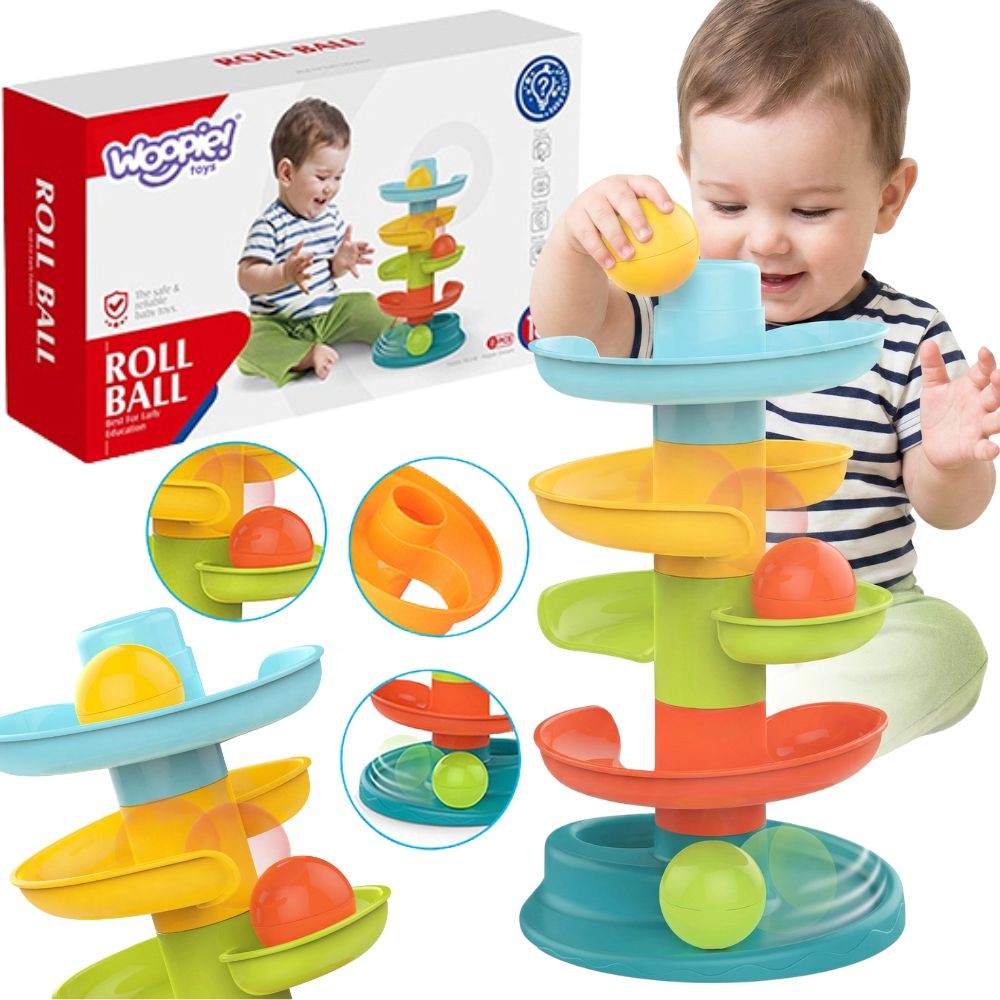 Woopie Baby Kugelbahn Spiralset + 3 Bälle