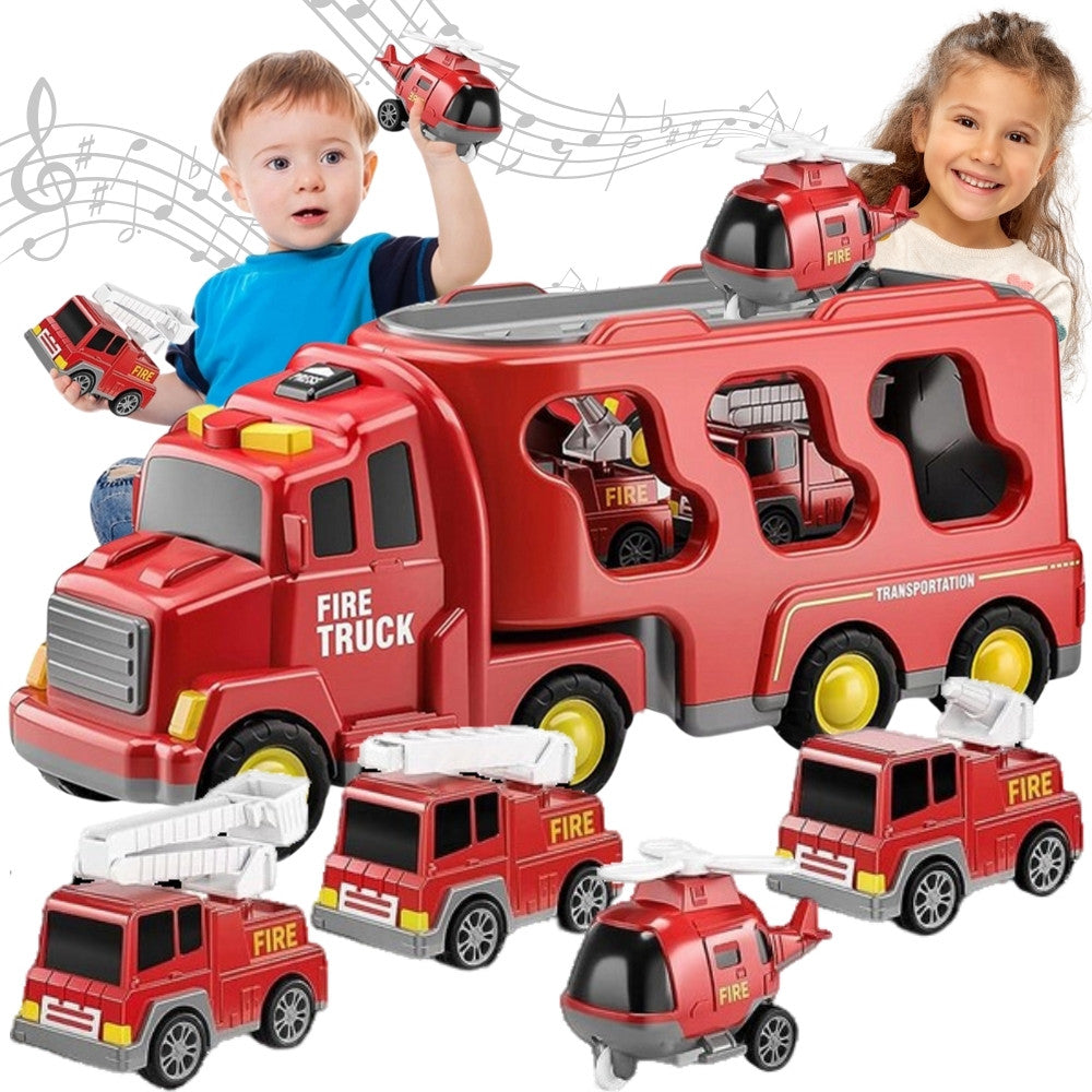 Woopie Road Tow Truck Комплект от 5 коли - Пожарна служба