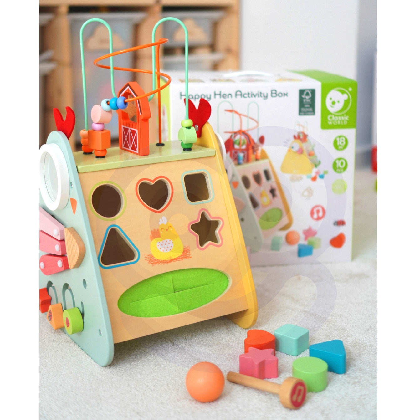 Kostka Montessori Classic World 10 w 1 Happy Farm Xxl