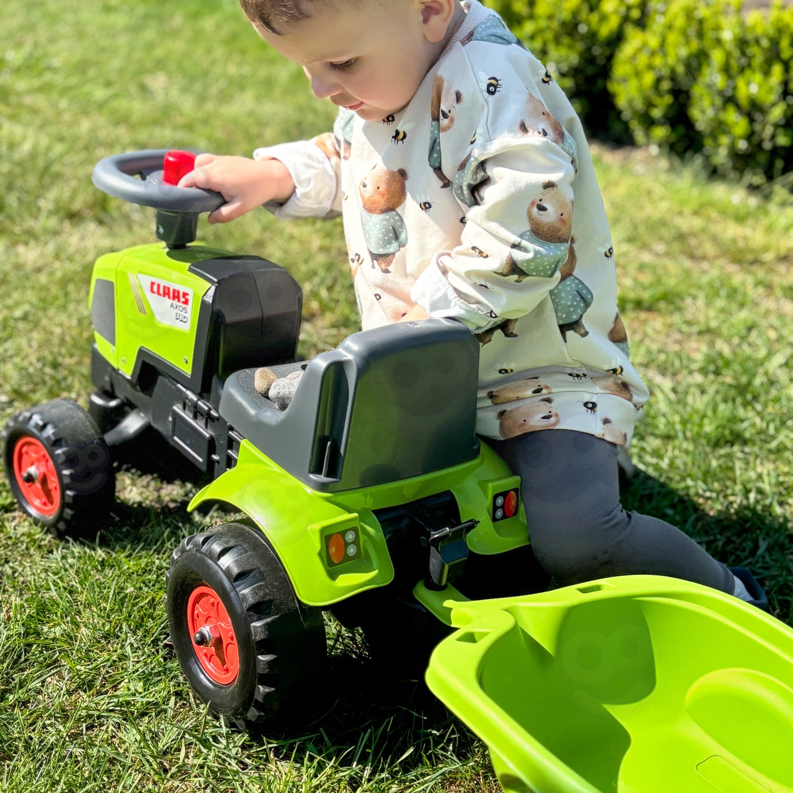 Трактор Falk Baby Claas Axos 310 Green С Ремарке От 1г