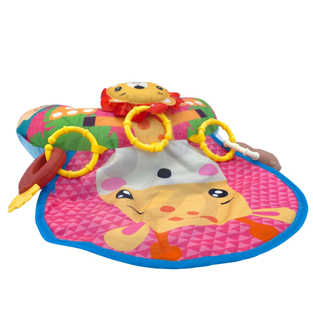Woopie Baby Pillow Croissant Interactive Educational Mat Rattle Teether