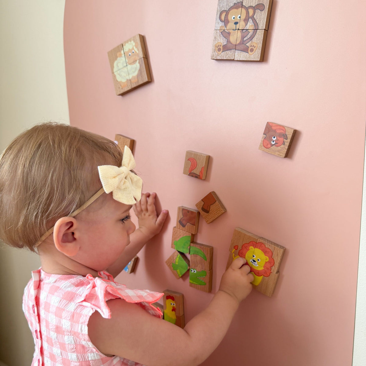 Dřevěné magnetické puzzle Viga Puzzle Animals s certifikací Fsc