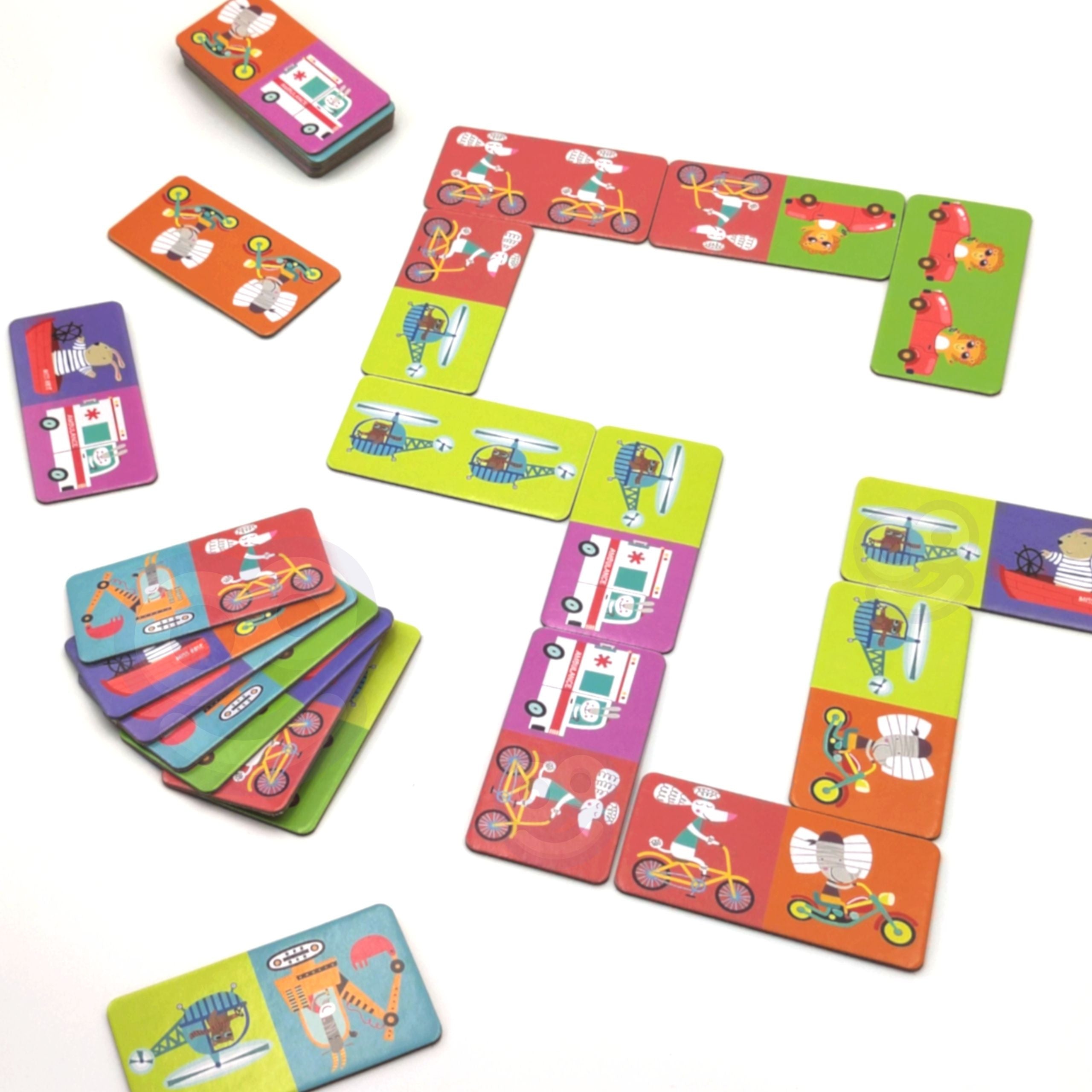 Woopie Educational Game Transport Animals Montessori Domino Puzzle