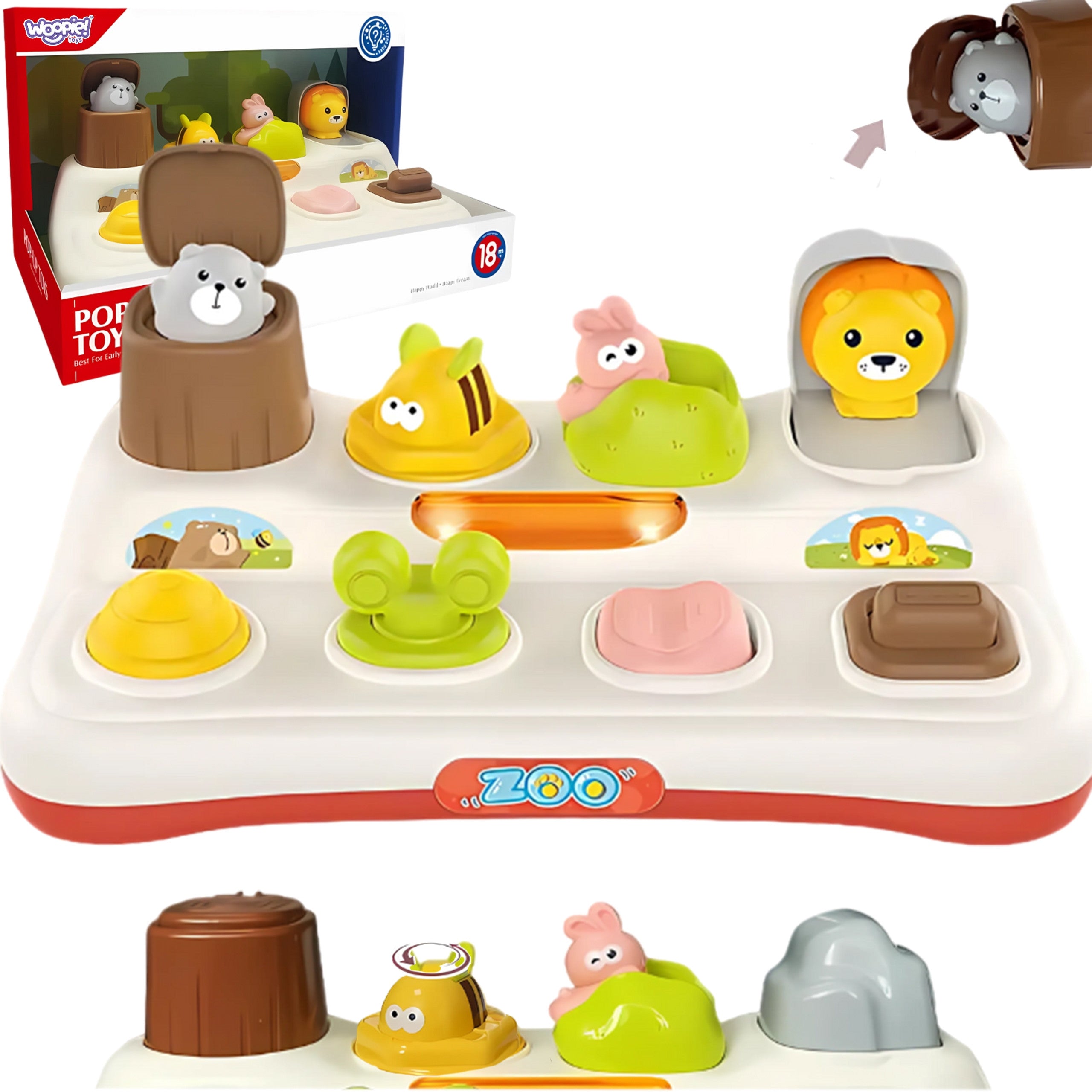 Woopie Baby Educational Toy Pop Up Zoo Animals