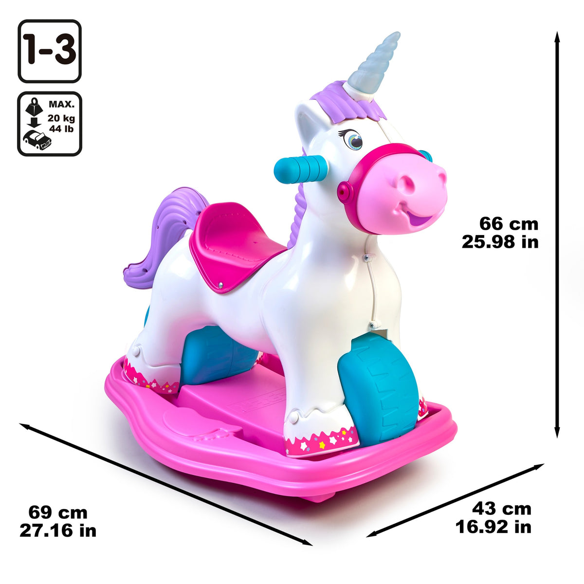 Feber Interactive Rocking Unicorn 2 en 1 - Correpasillos para correr