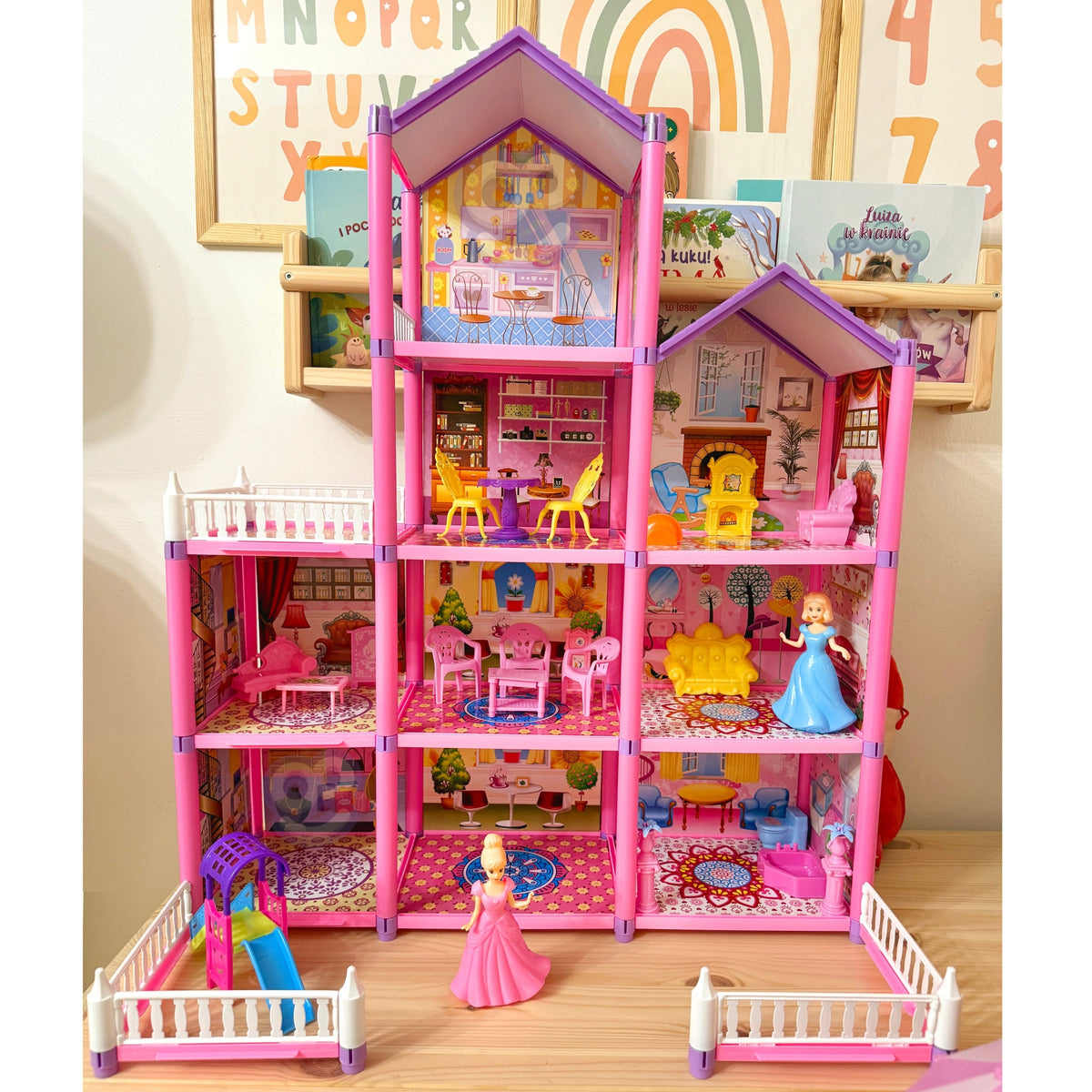Woopie Mega Villa Puppenhaus Lovely House 194 Teile.