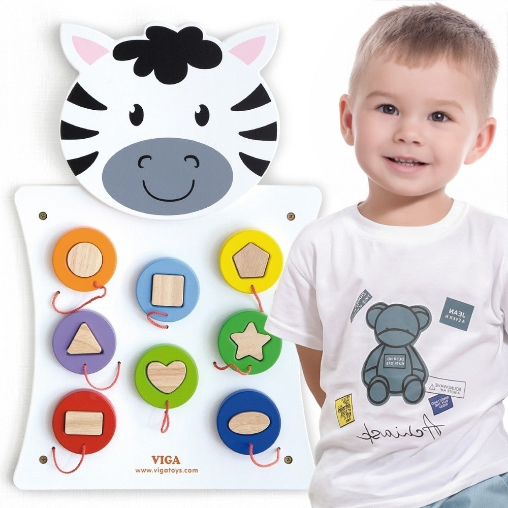 Viga Dřevěná manipulační deska Zebra Certifikát Fsc Montessori