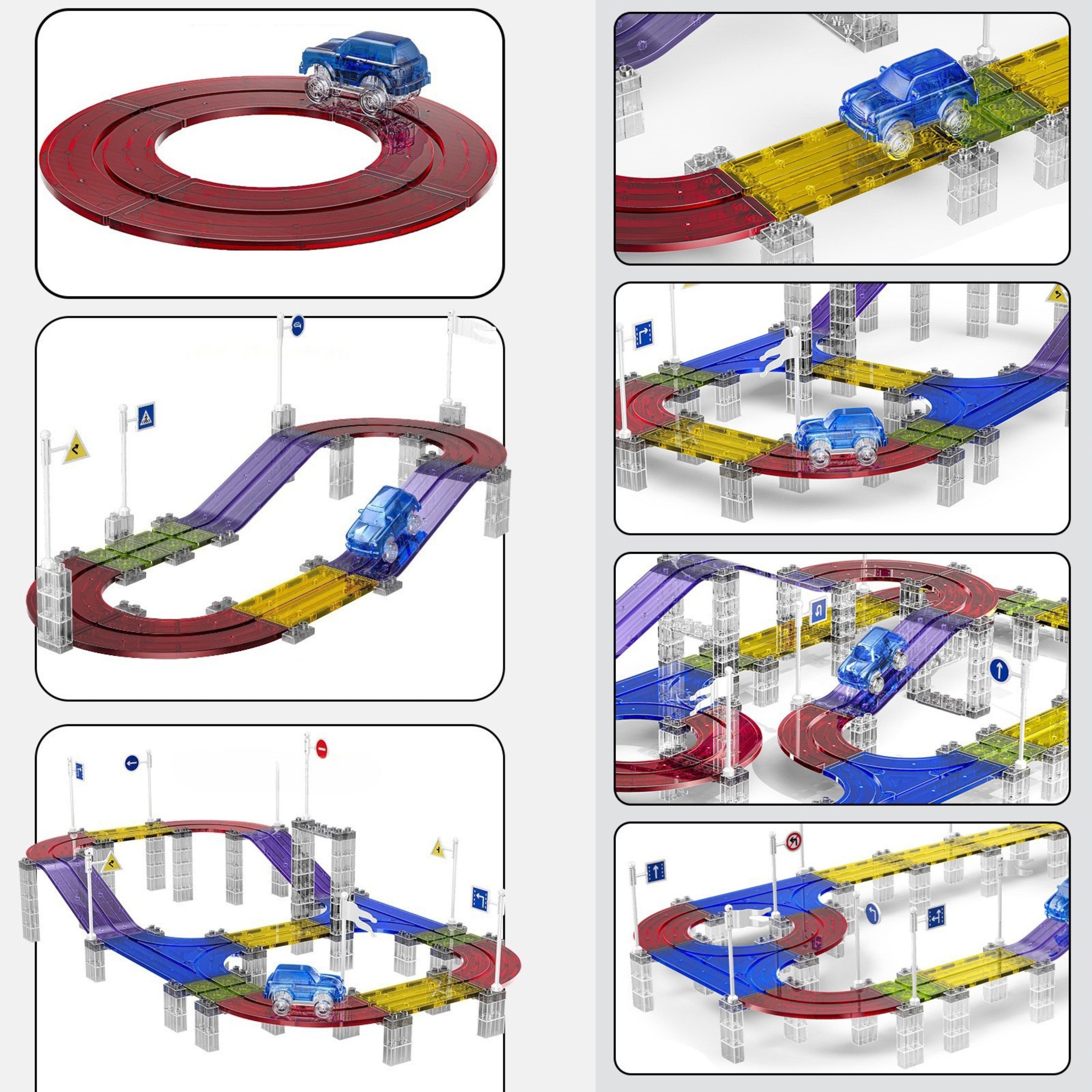 Magnetyczny tor wyścigowy Woopie + 137 El. Samochód