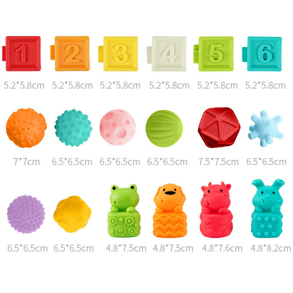 Woopie Baby Sensory Puzzles Squeeze Puzzle Sound Lernen, um zu zählen, 20 Teile.