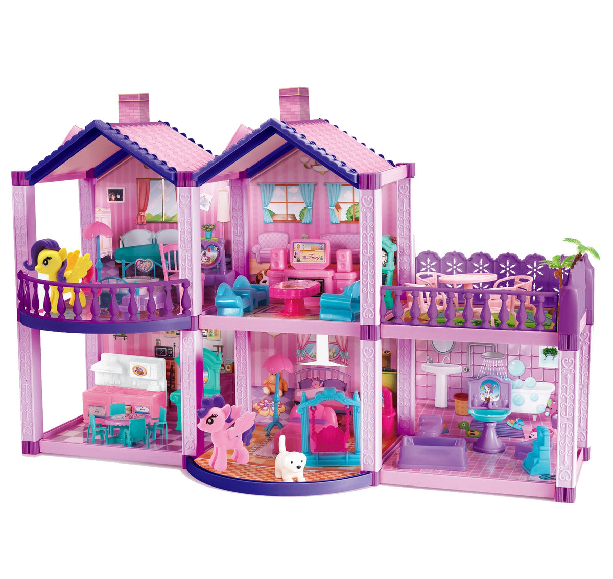 Woopie Pony Domeček pro panenky Pony Fantasy Villa 120 ks.