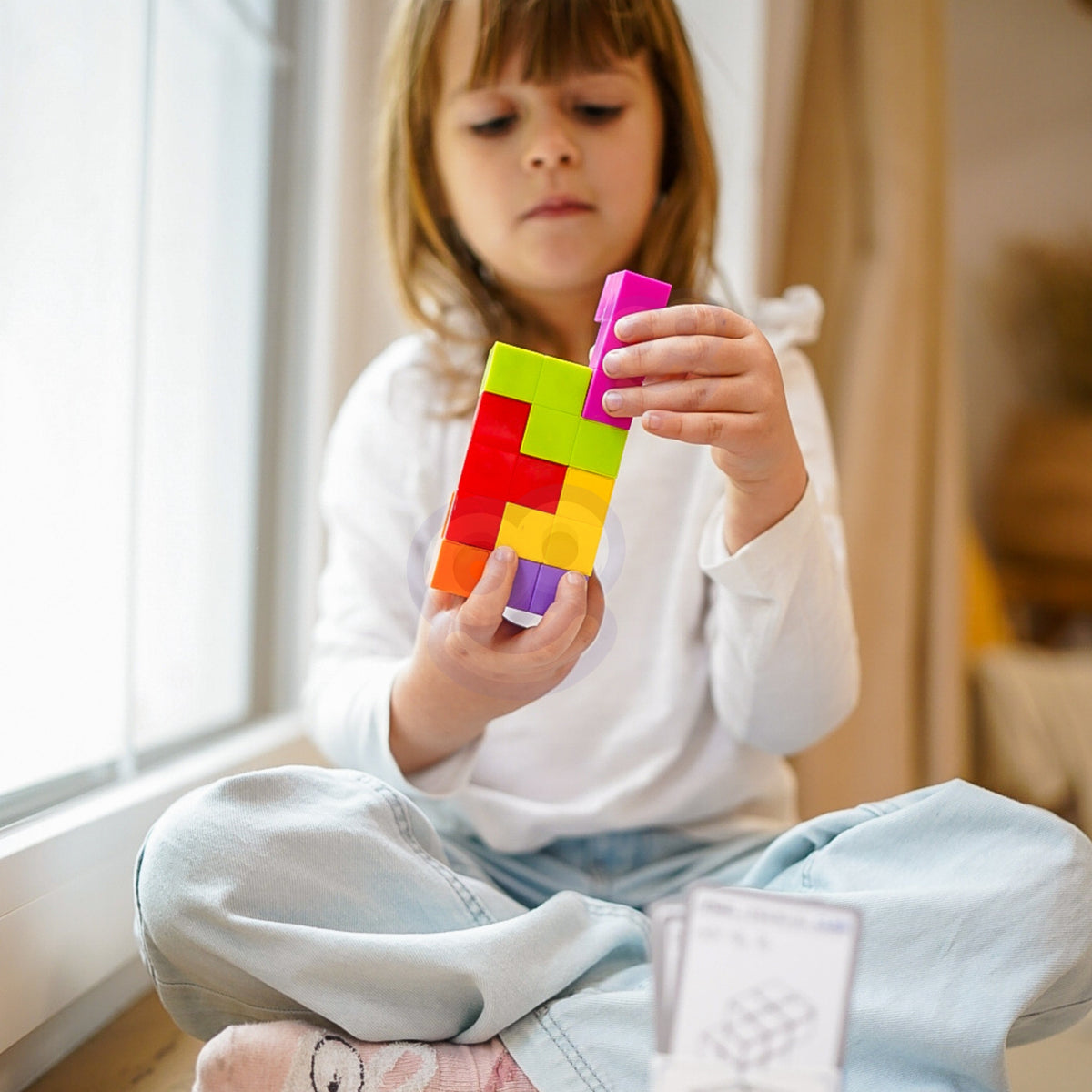 Woopie Tetris kocka puzzle kártyakészlettel