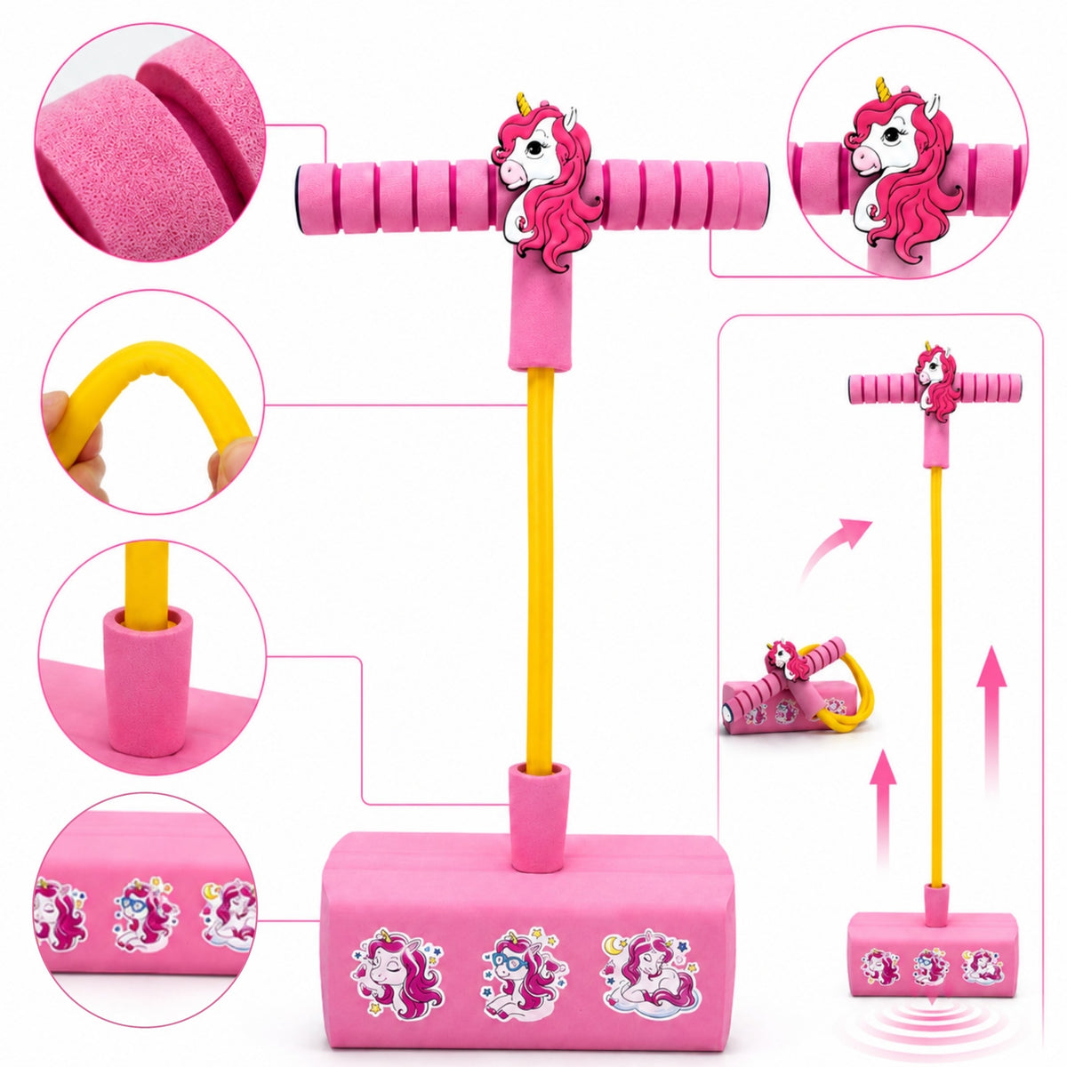Woopie Foam Pogo Jumper pre deti na skákanie Squeaking Balance Training