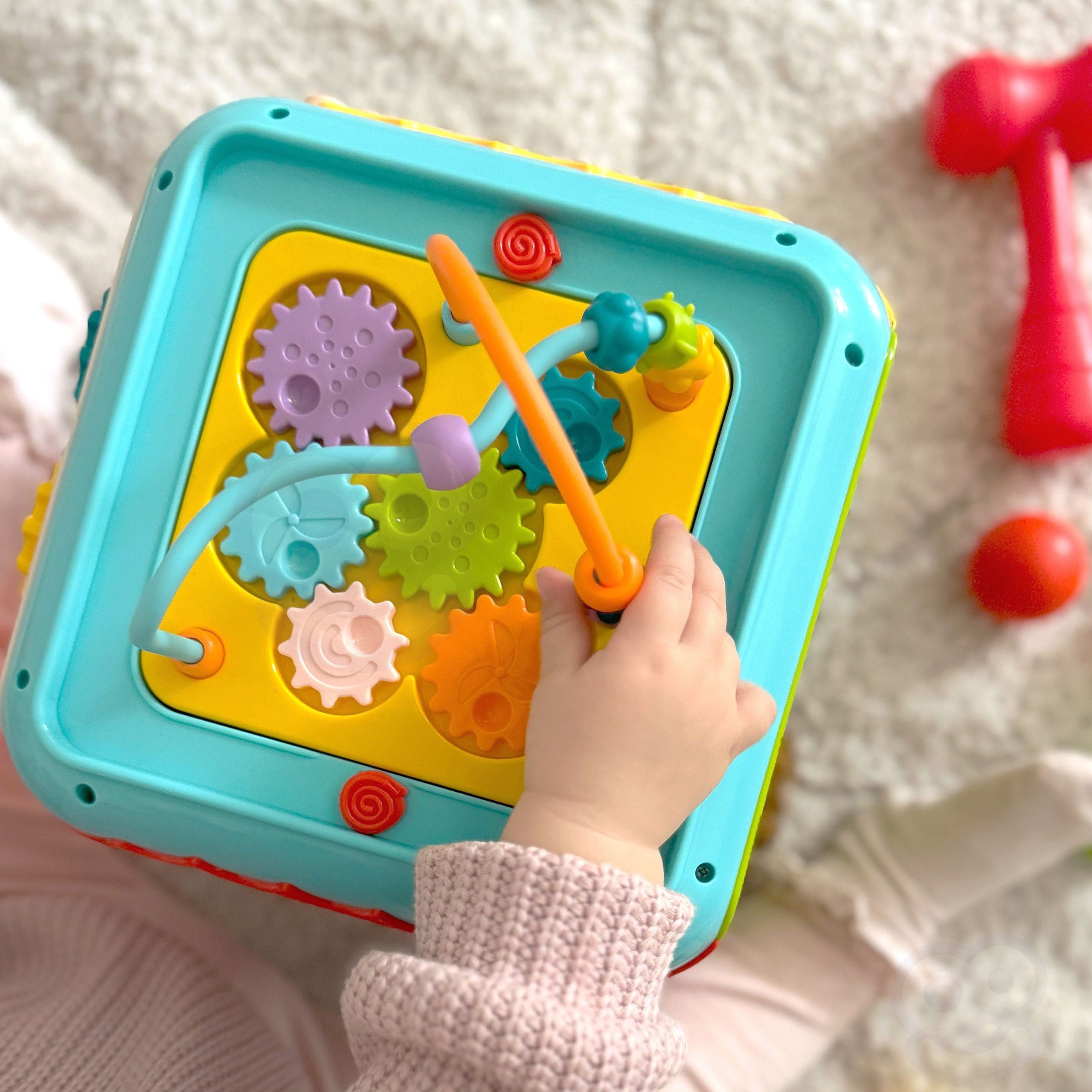 Woopie Baby Multifunkční Montessori Activity Kostka 6v1 - 18m+