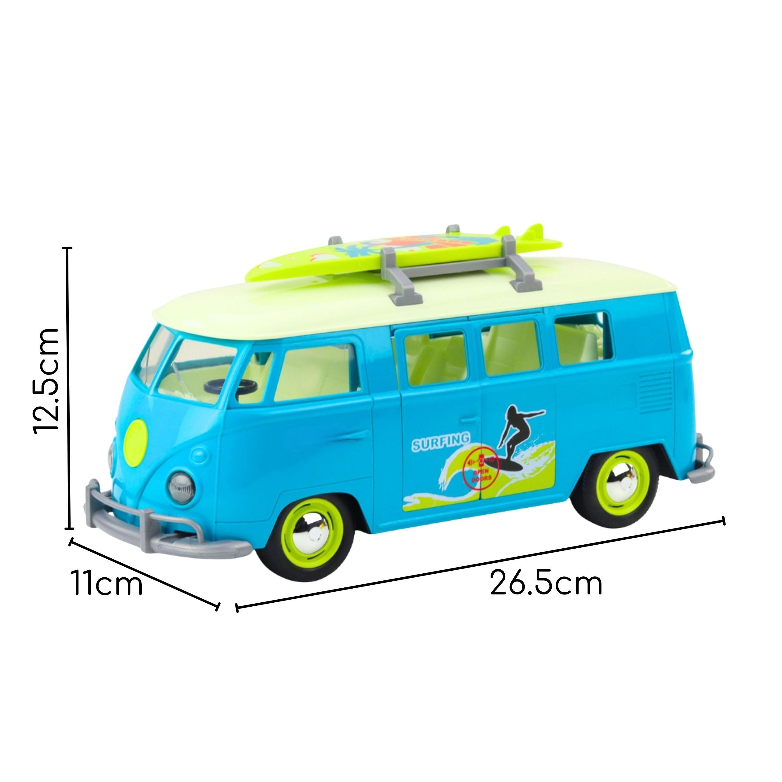 Woopie Classic Surf Bus Car Med Lys Og Lyd Model 1:14