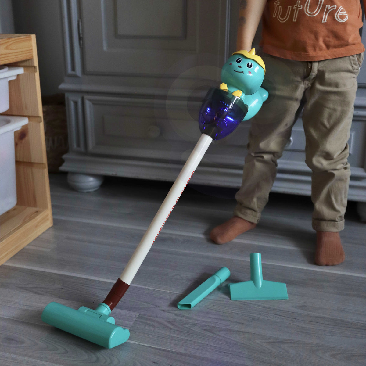Woopie Interactieve Dino-stofzuiger 3-in-1 zuigfunctie Licht geluid