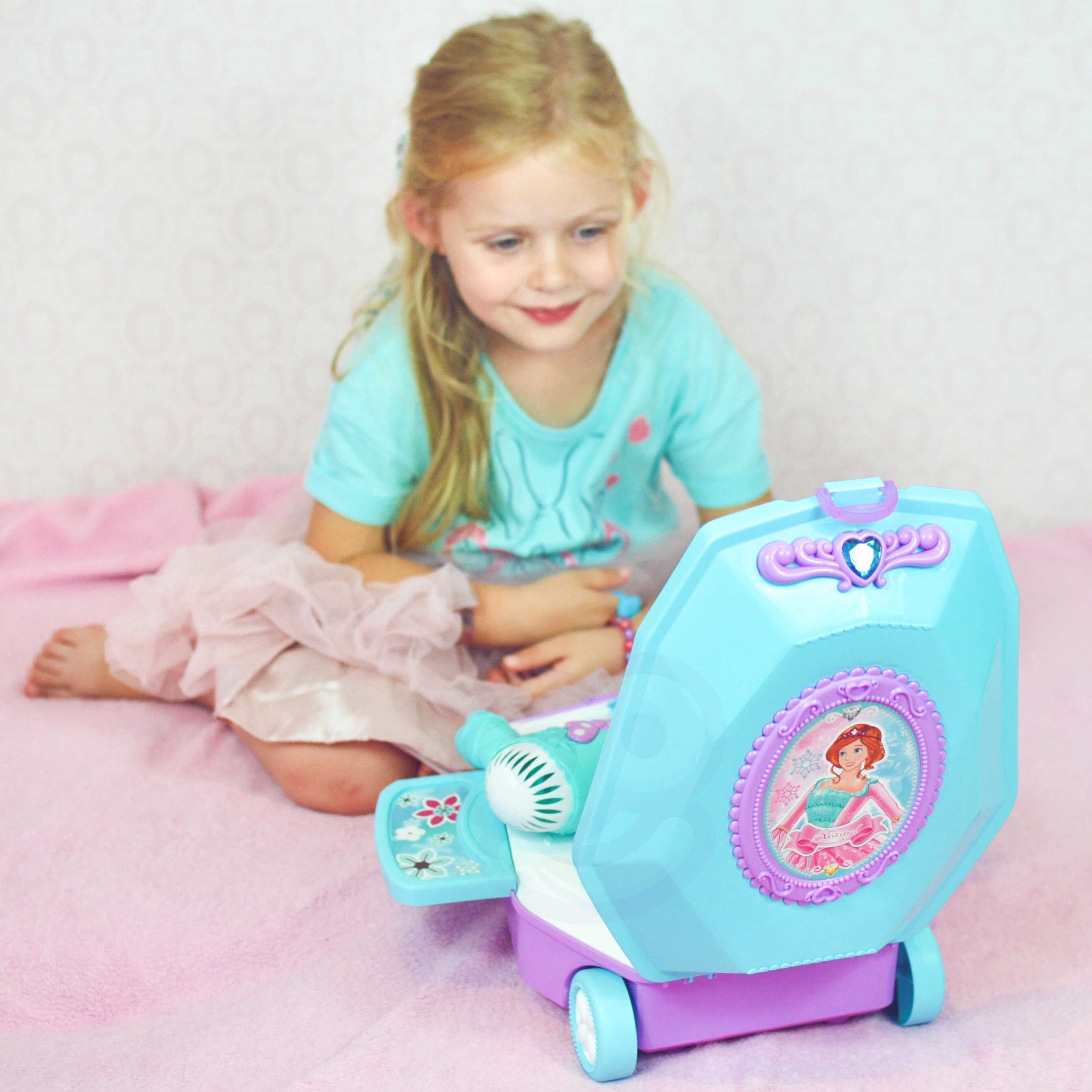 Woopie kaptafel voor meisjes 2 in 1 schoonheidssalon in een koffer