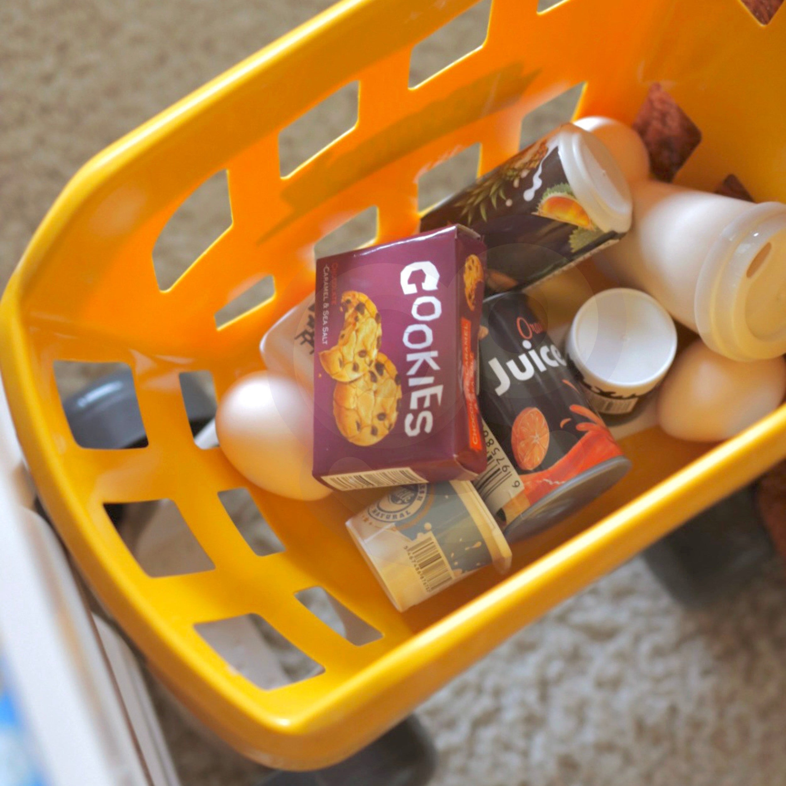 Woopie supermarktwinkel met trolleyweegschaal kassascanner + 48 accs.