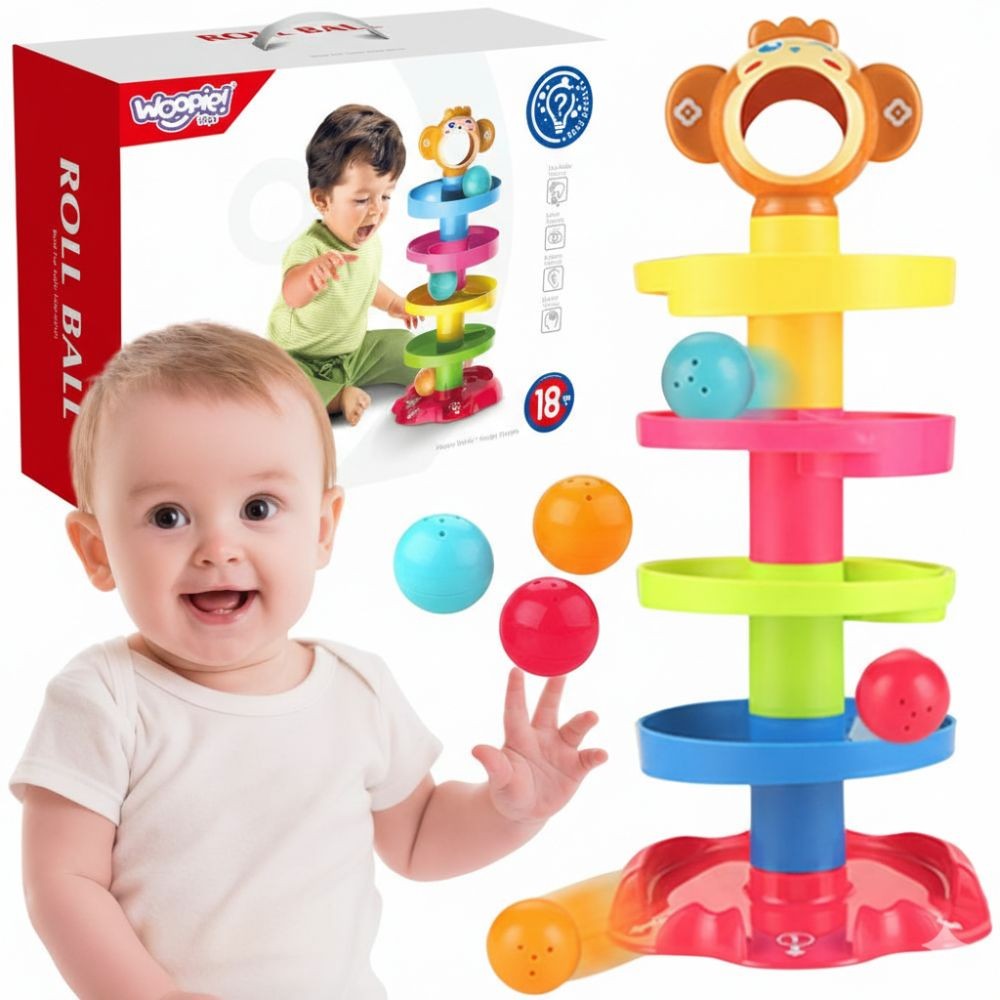 Woopie Baby Ball Track Spiral Set + 3 Balls