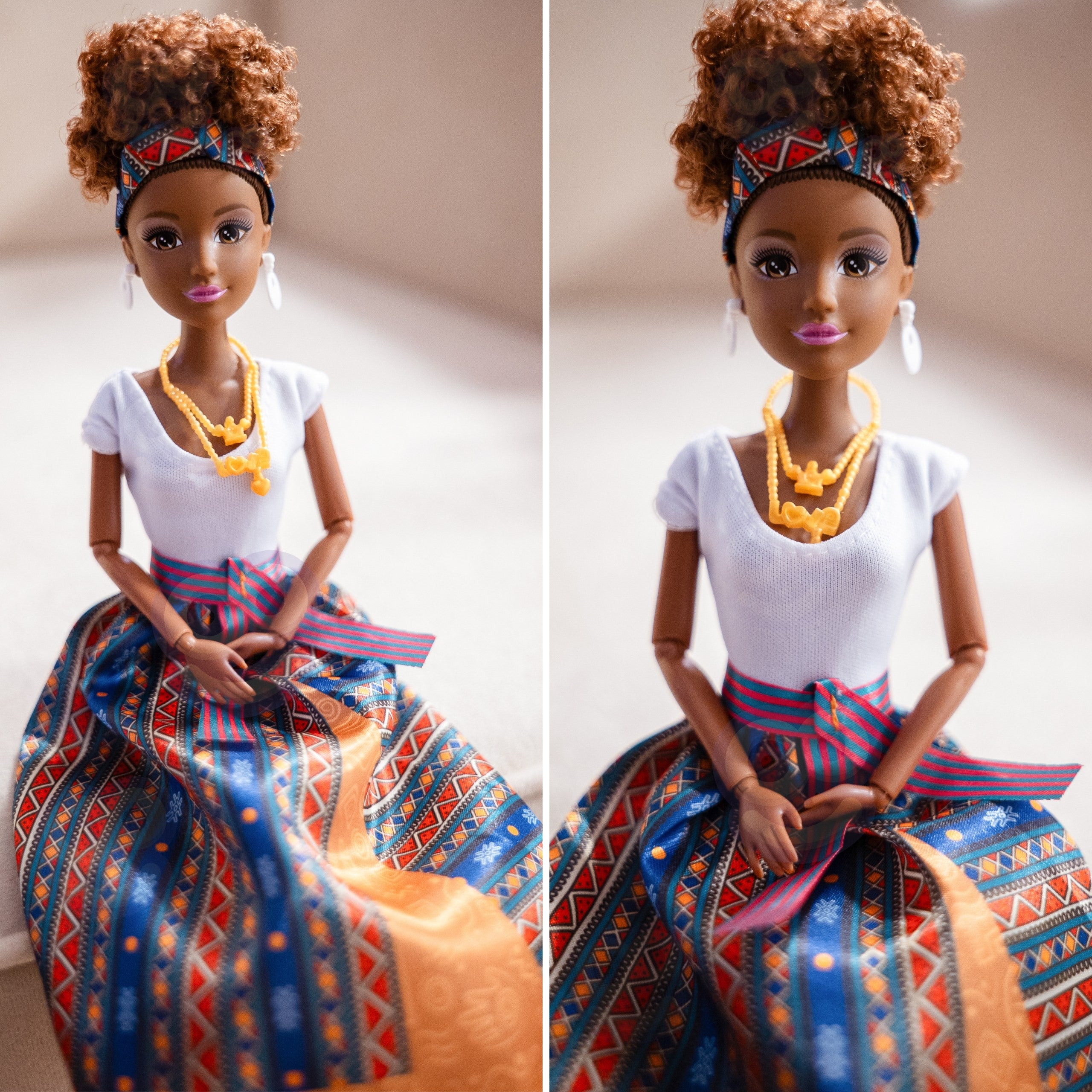 Woopie Royal Lili Mulatto Doll In An Elegant Dress