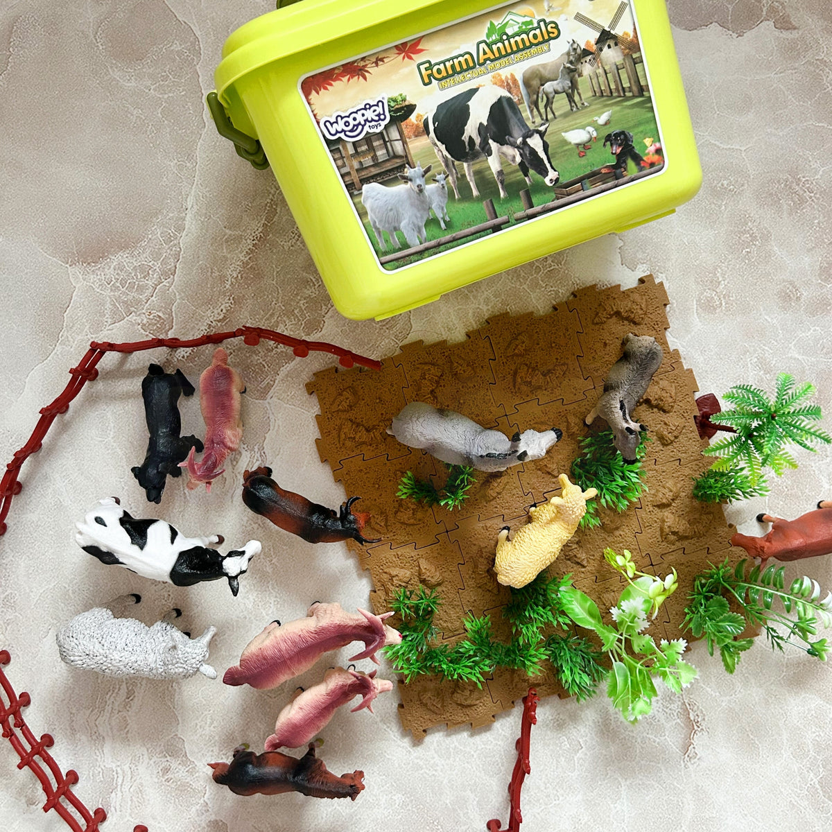 Woopie sada farmářských figurek + truhla 57 ks.